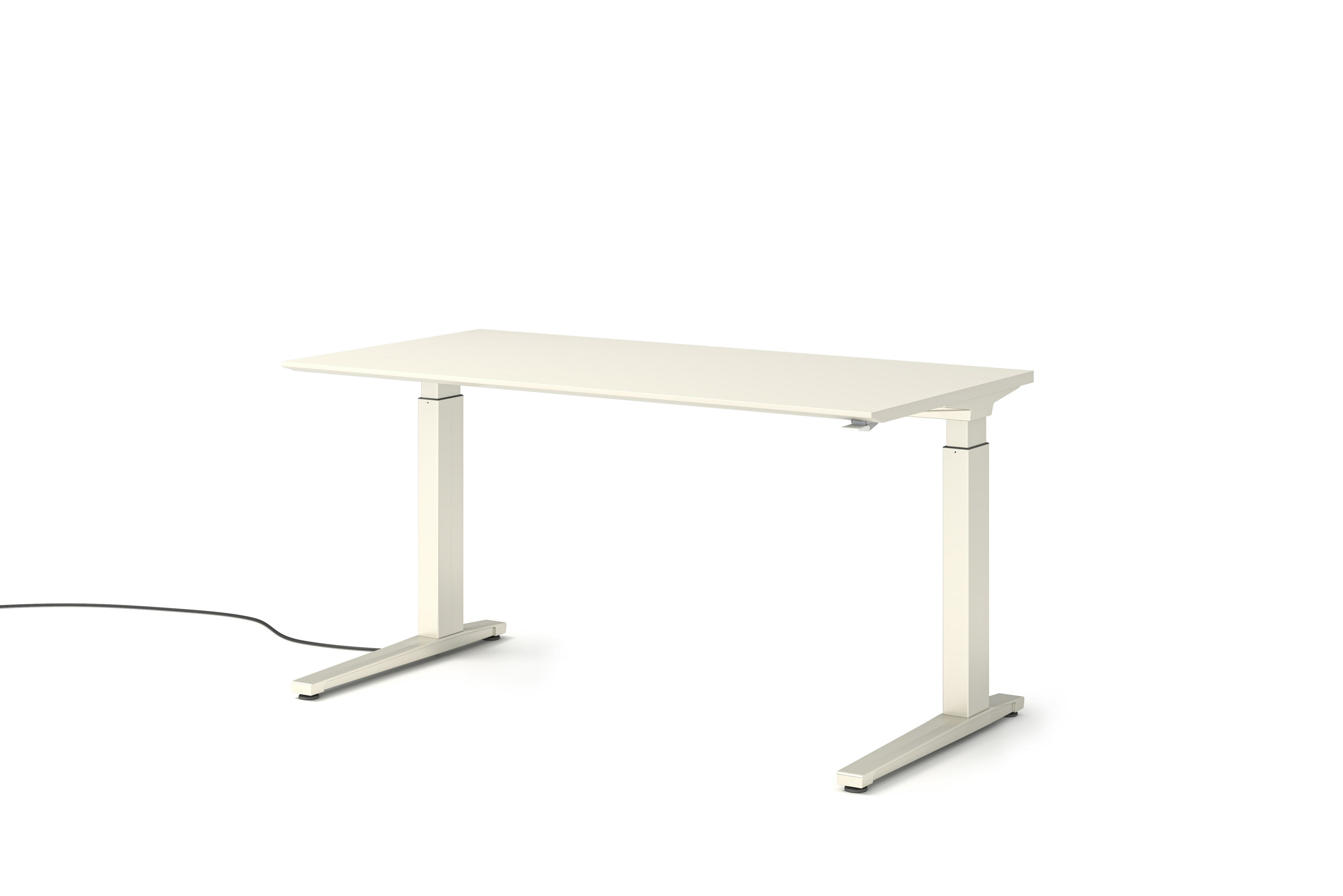 Renew Sit-To-Stand Desk - 29x58,  White Laminate White,  Hidden Power
