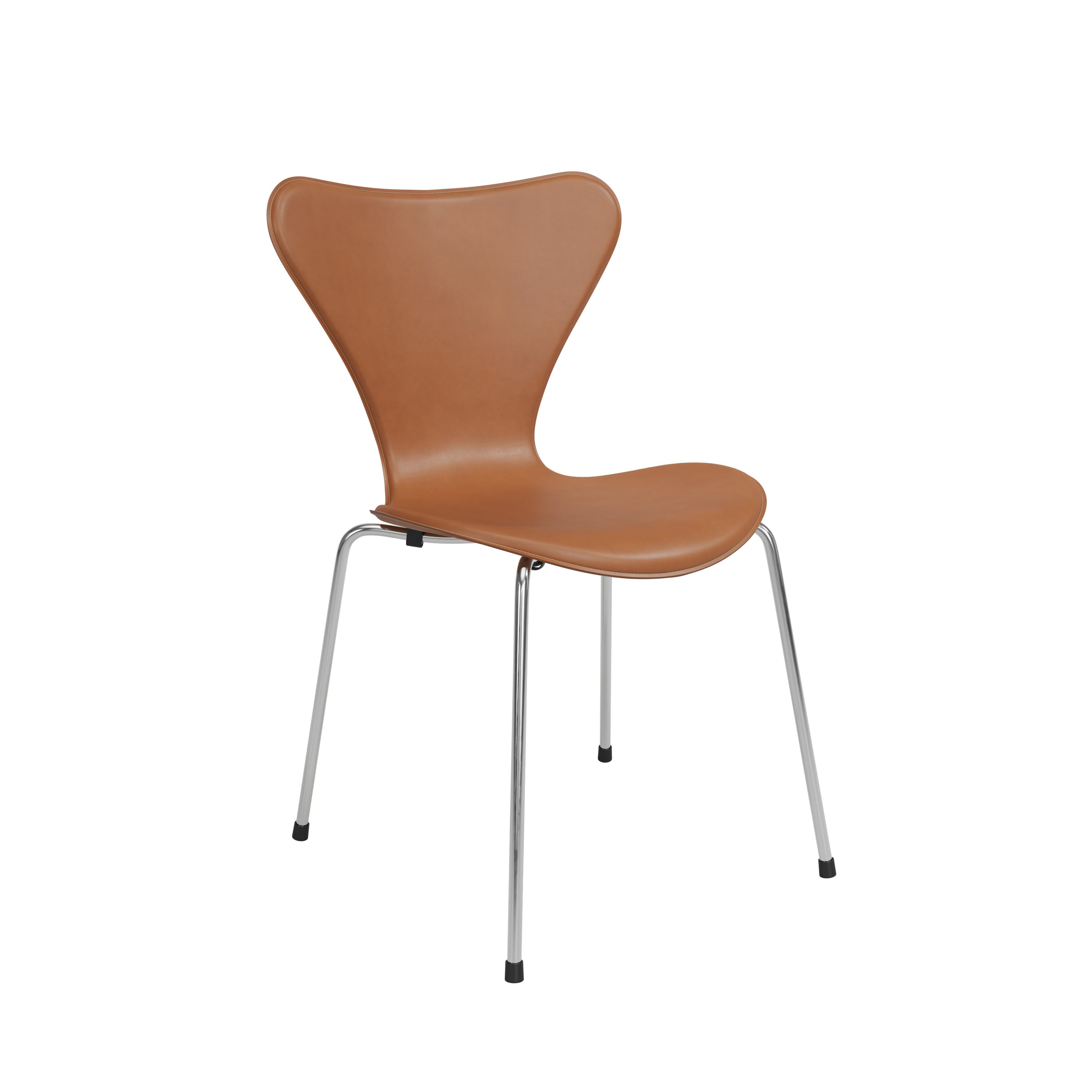 Series 7 Tailored Chair - Saddle Brown, Chromed Steel