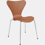 Series 7 Tailored Chair - Saddle Brown, Chromed Steel