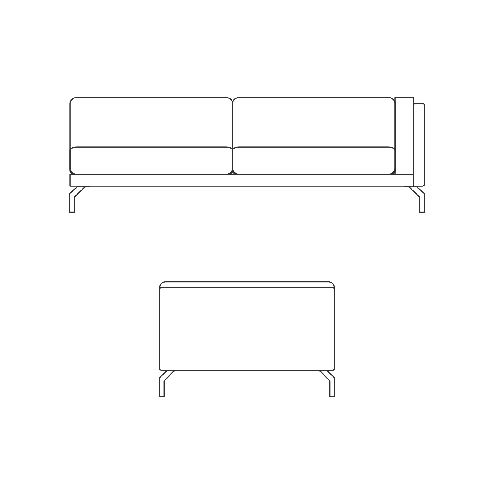 Como One-Arm Sofa