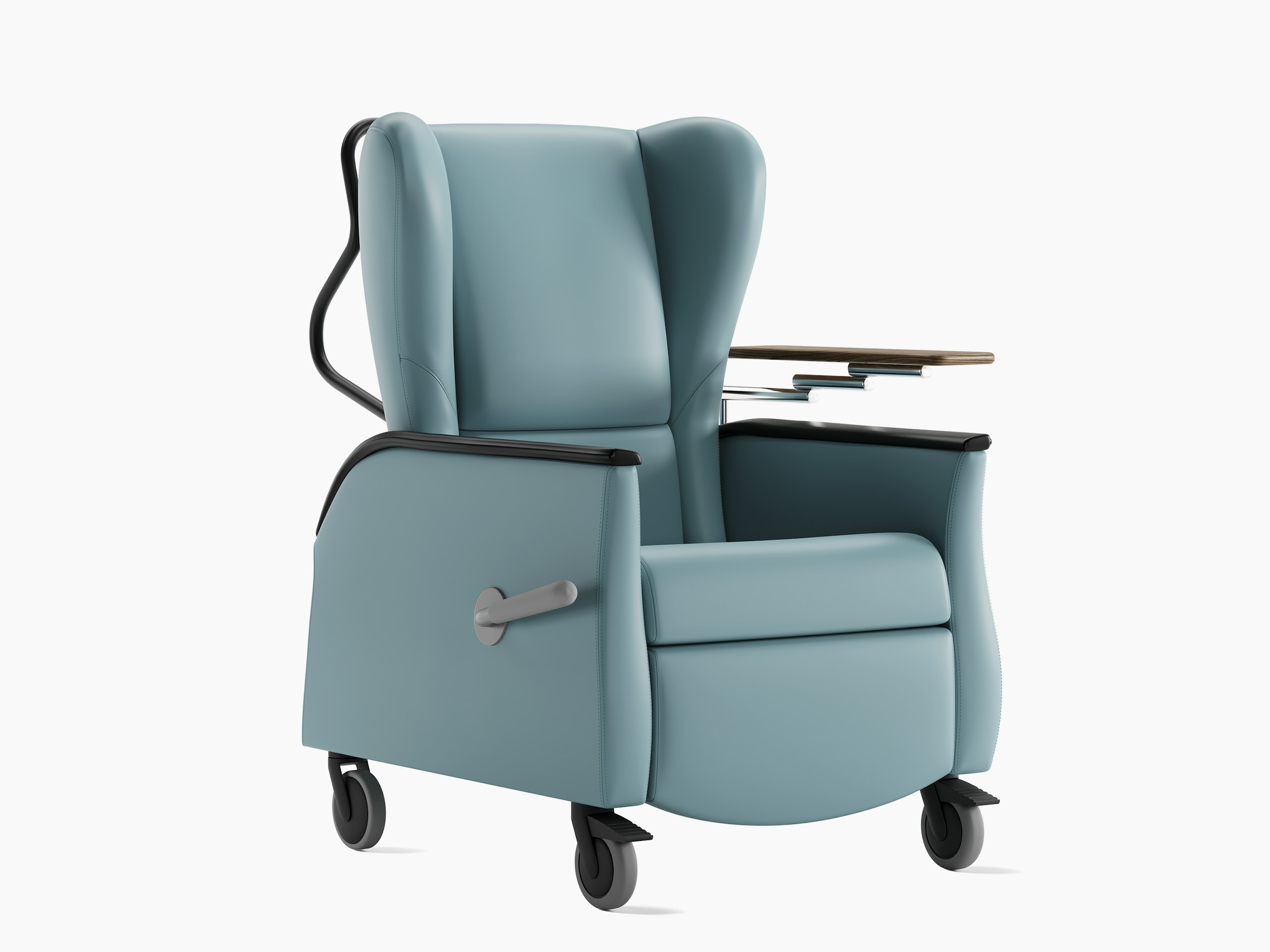 Serenity Recliner, Small, blue, accessory table