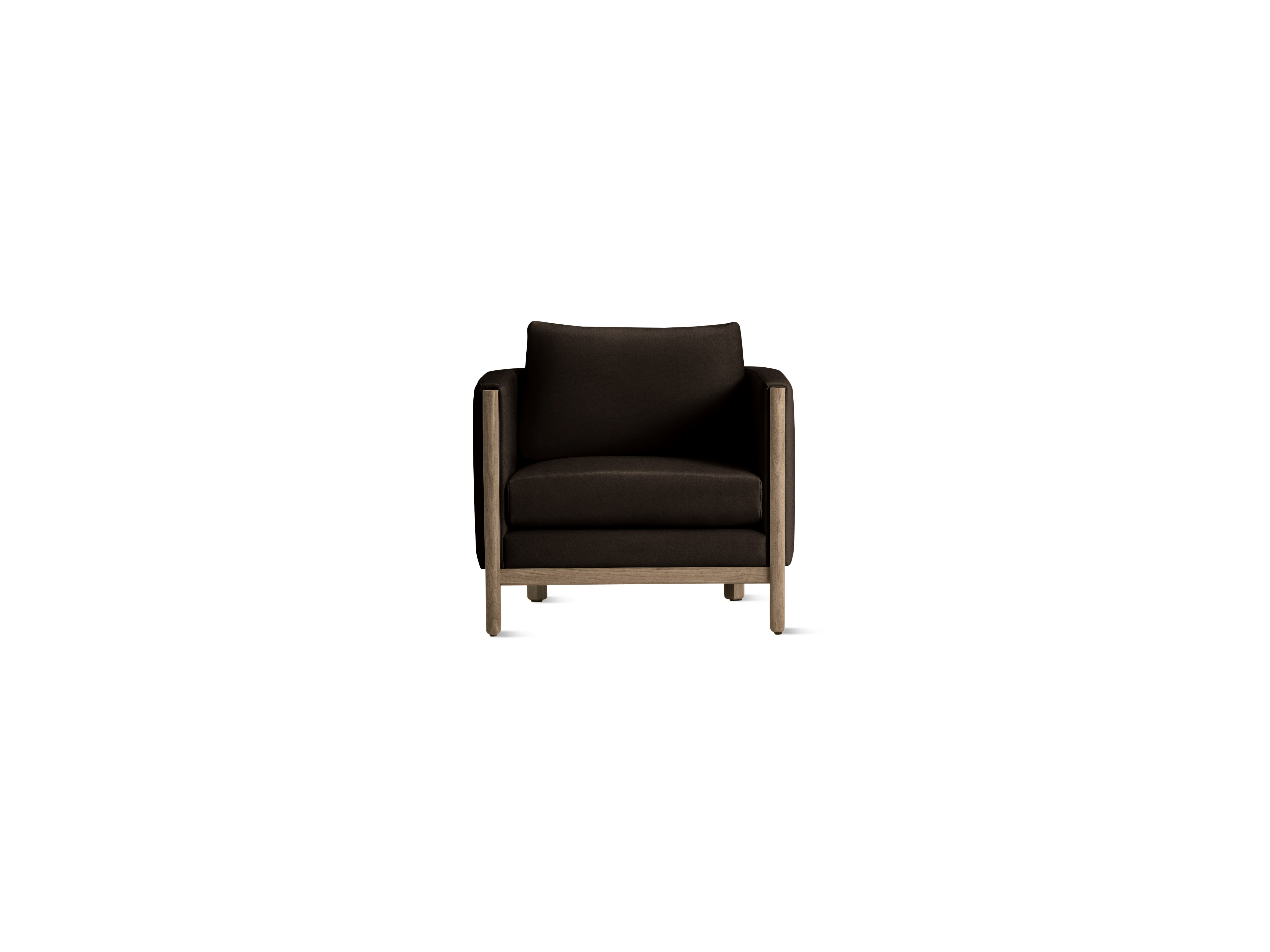 Emmy Armchair, Crypton Sintra Velvet, Mink, Oak