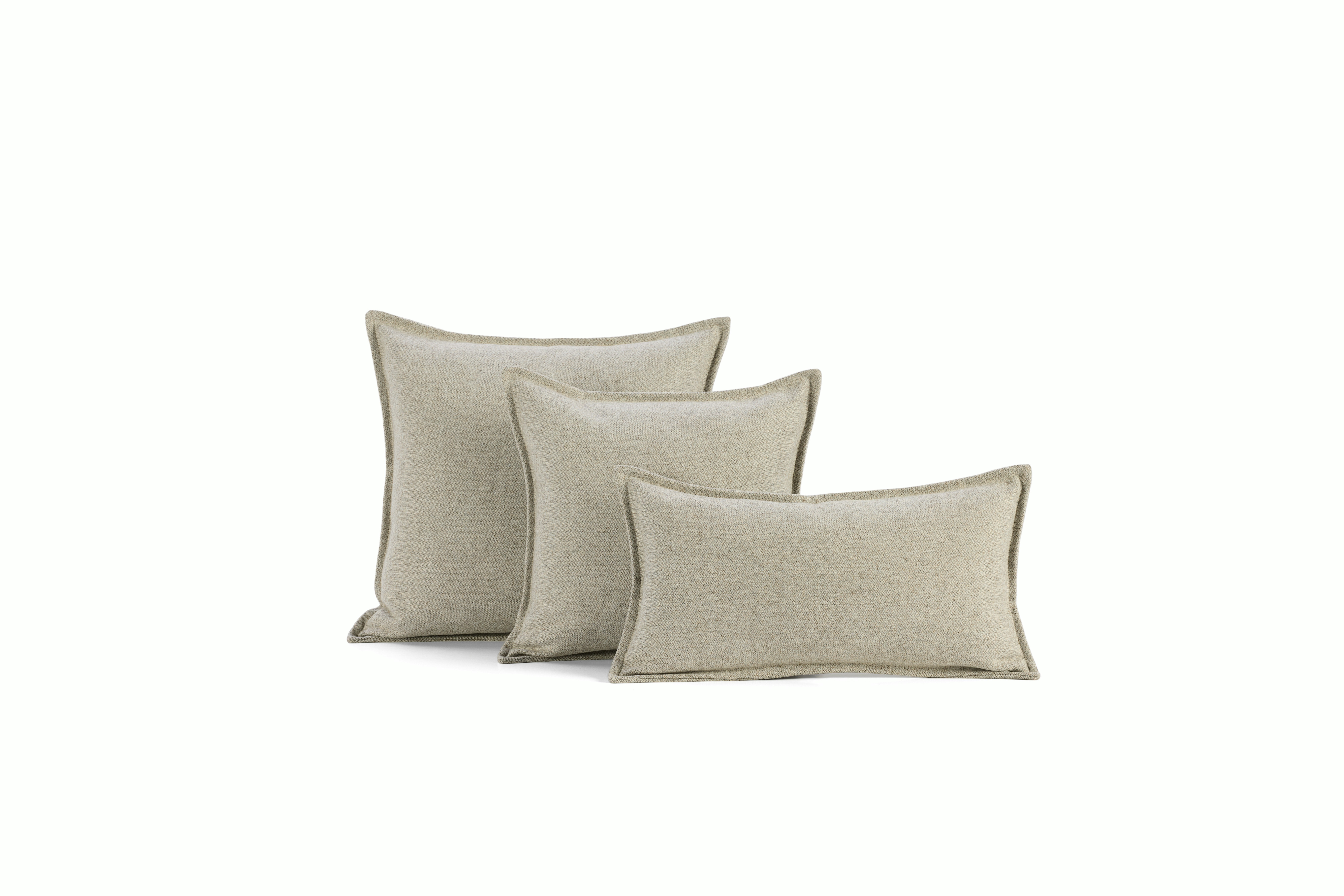 A detailed look at a Pecora Wool Flange Pillow in Graham Family.