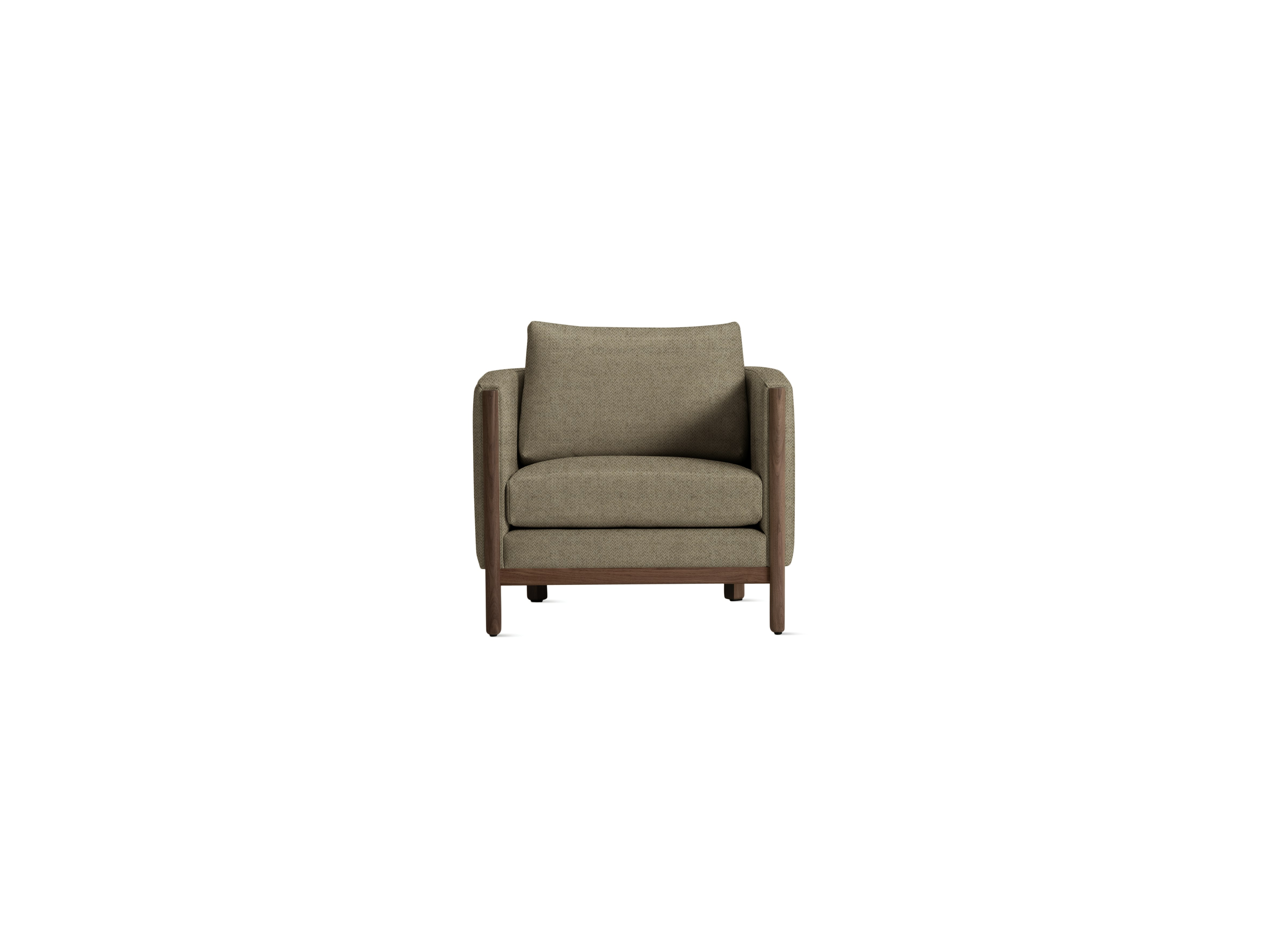 Emmy Armchair, Pecora, Light Brown, Walnut