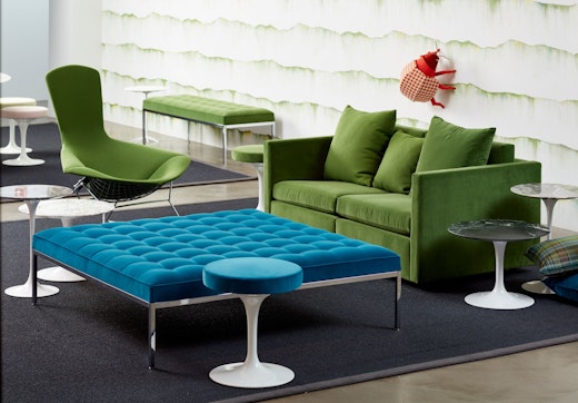 neocon 2018 hospitality at work florence knoll bench saarinen tulip stool bertoia bird chair pfister sofa knollstudio