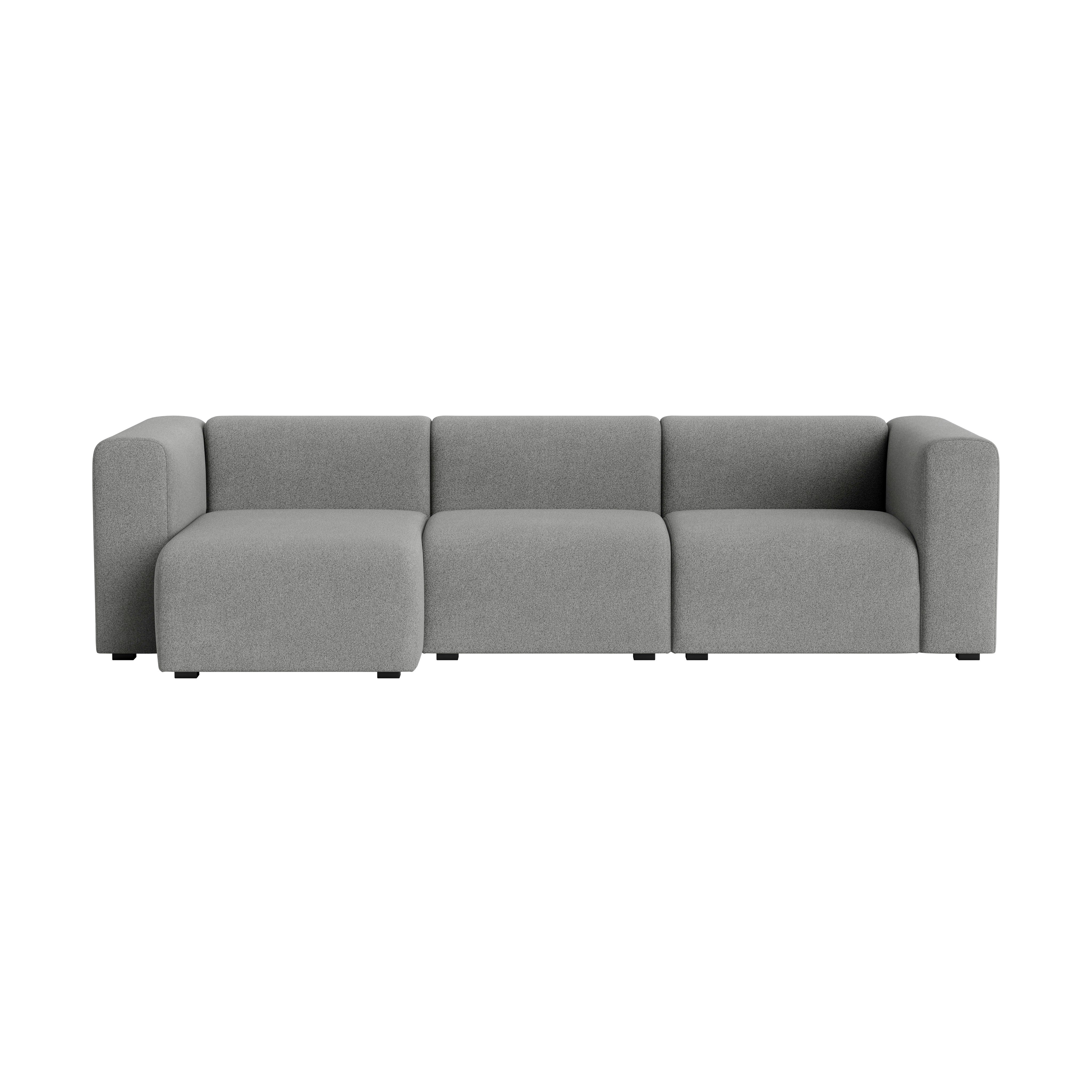 Mags Narrow Chaise Sectional - Left, Pecora, Grey