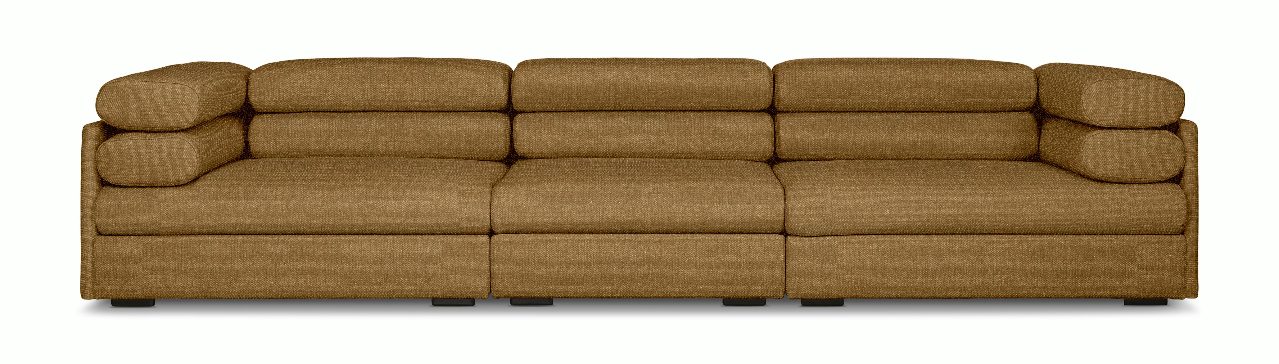Elogio Sofa - Four Seater,  Belsuede,  Khaki