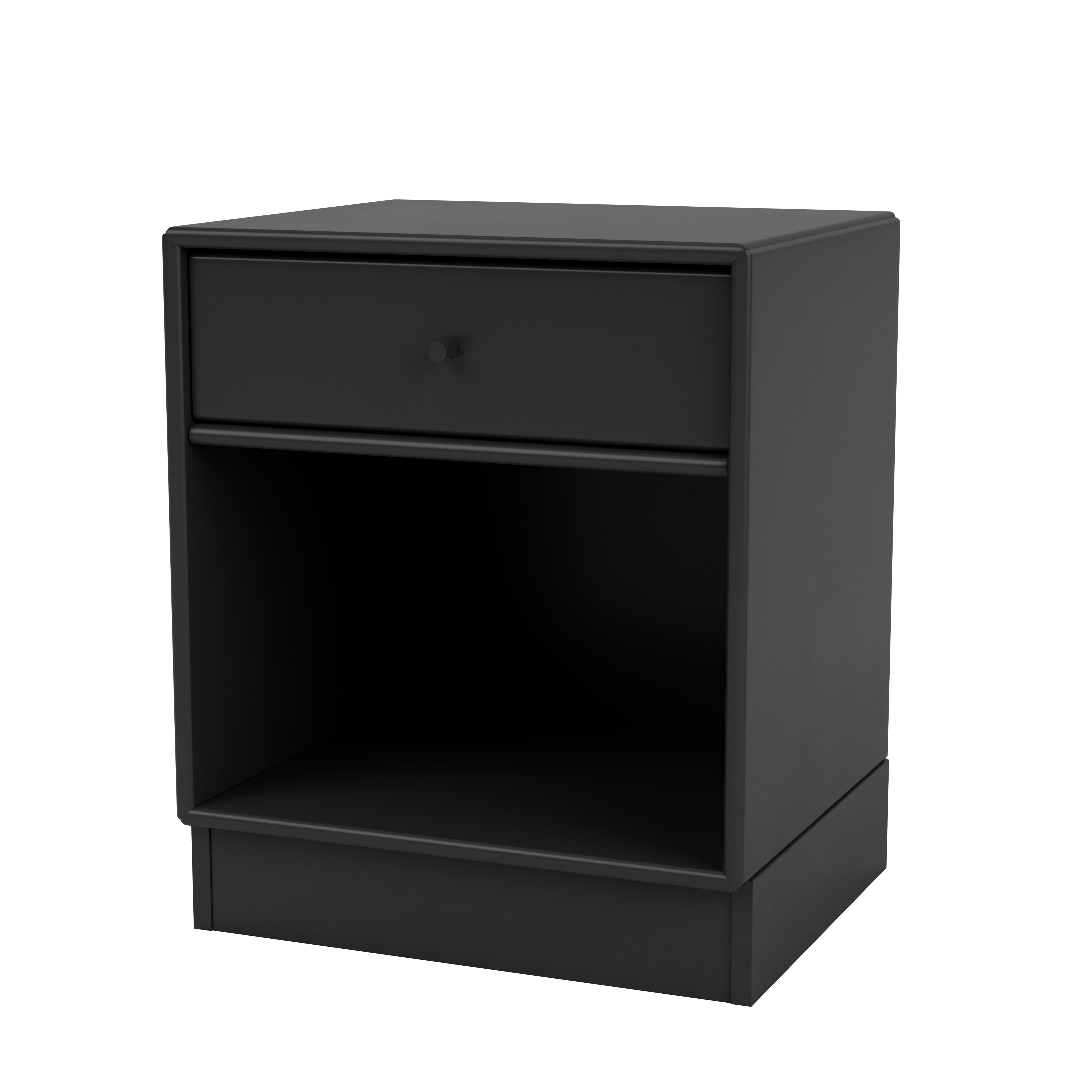 Dream Bedside Table - Black with Black Plinth