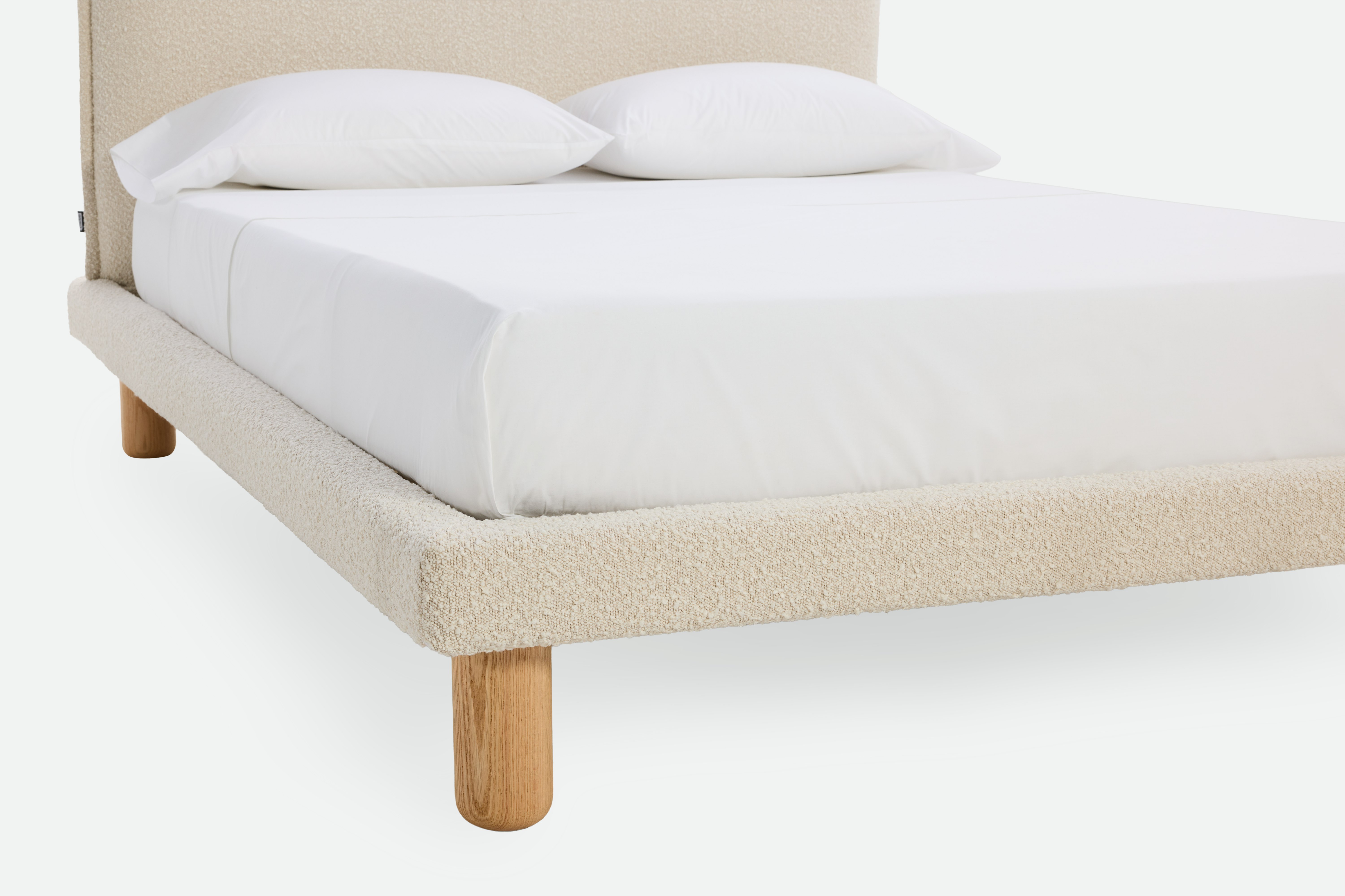 Somme Bed - Queen, Boucle, Birch, Oak