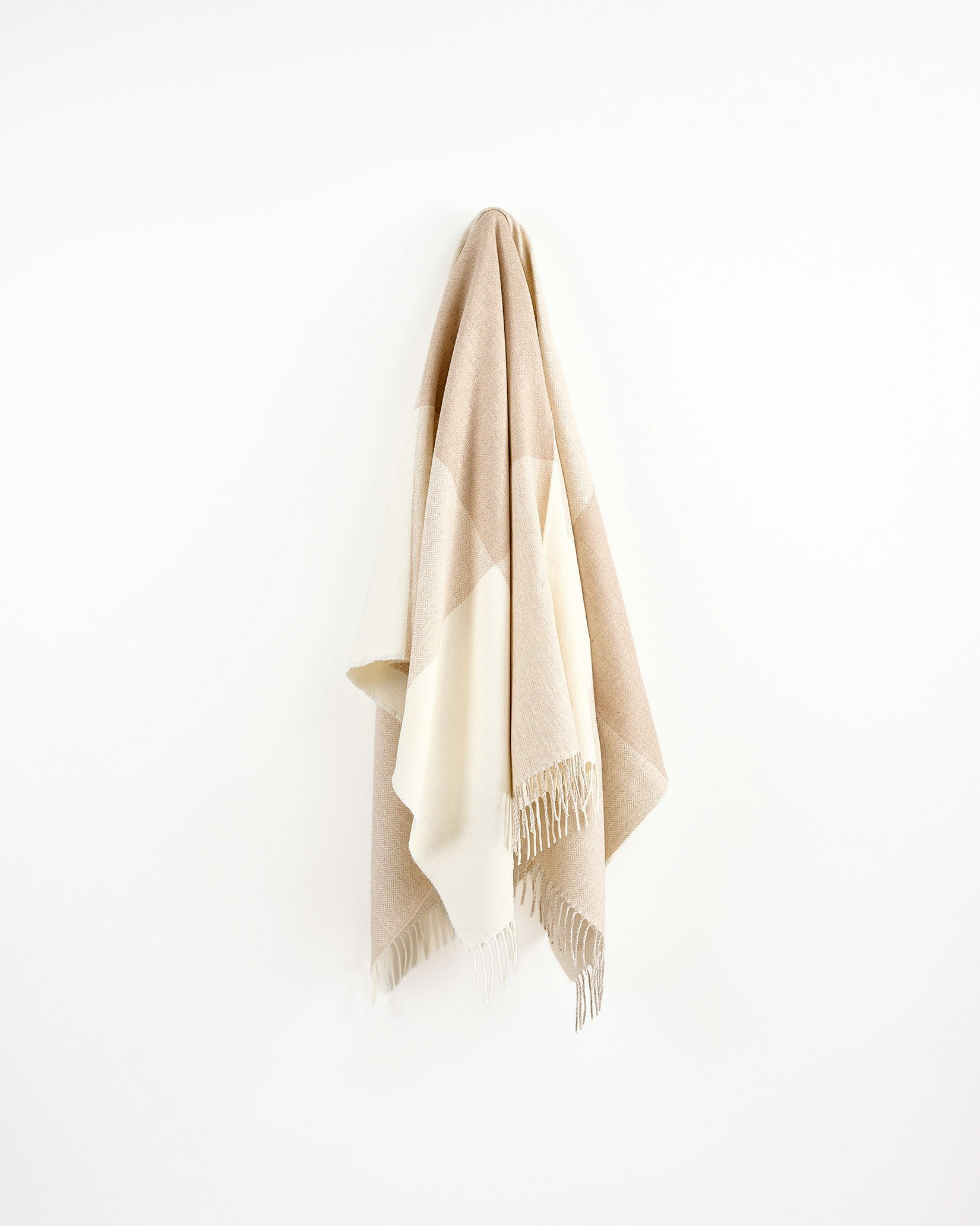 Stella Cashmere Throw - Cream Check