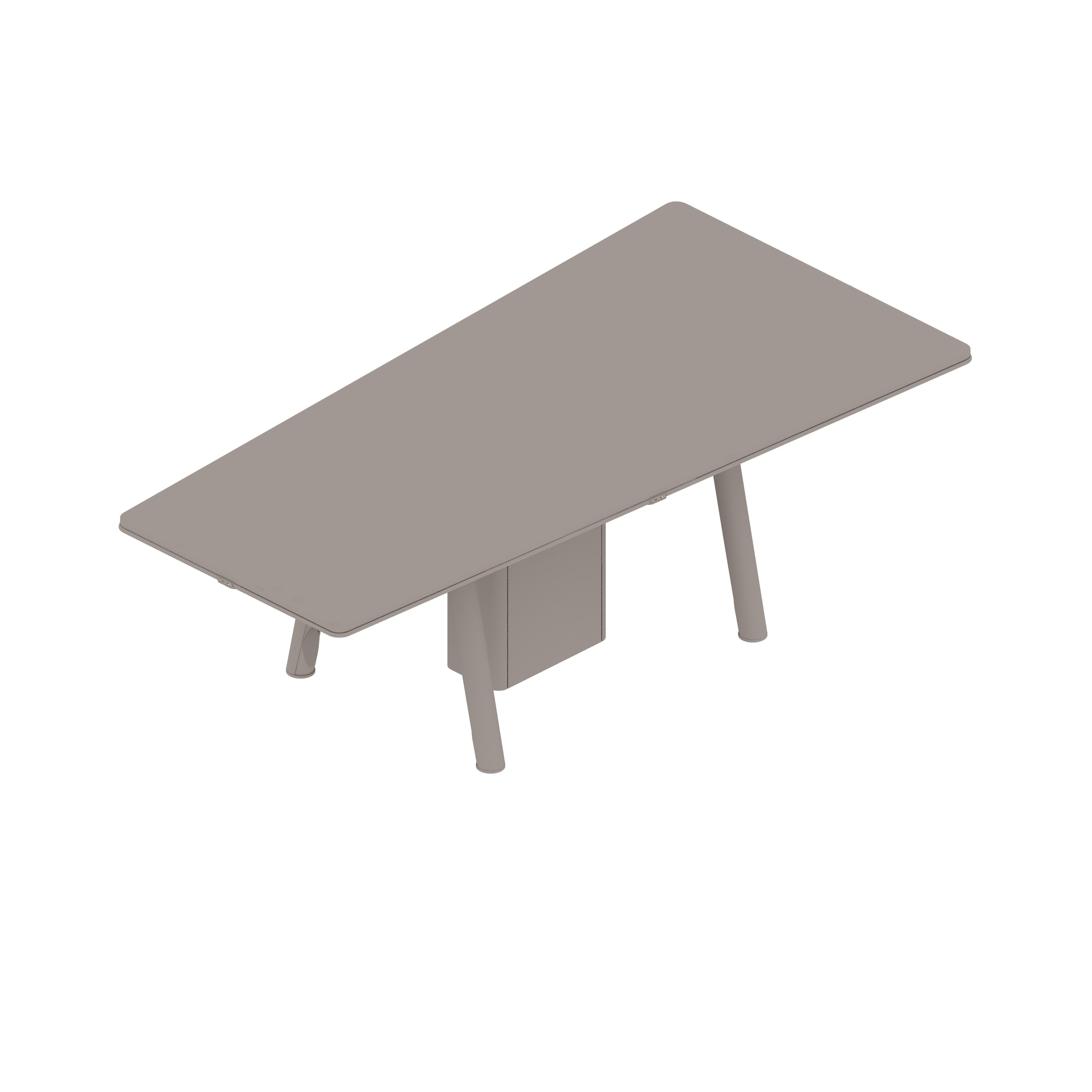 A generic rendering - Ascent Conference Table | Trapezoid | Round Splayed-Leg Base