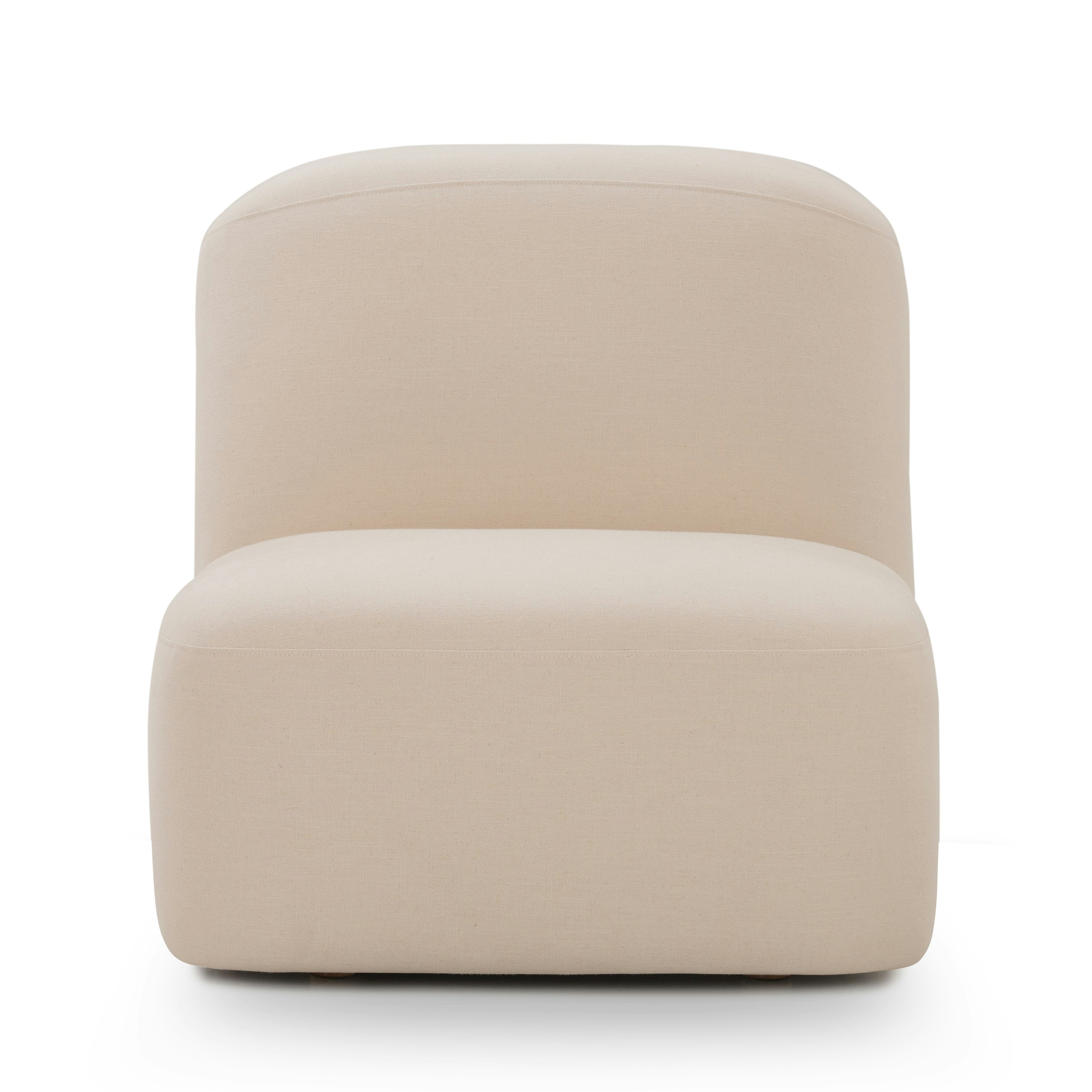 A Muse Sofa in Oat viewed from the Front.