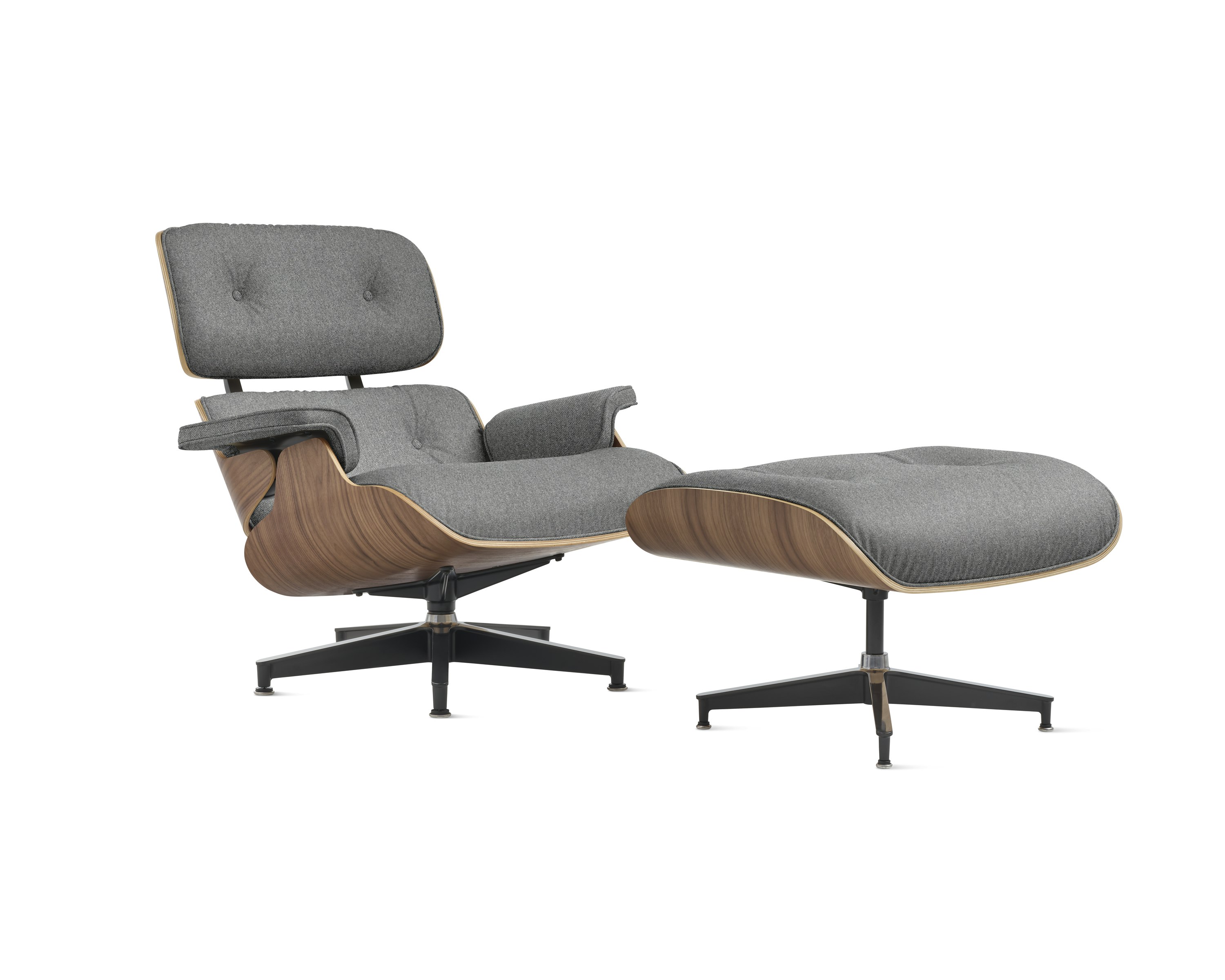 Eames Lounge Chair and Ottoman - Standard or Tall, Walnut, Luce, Scoria
