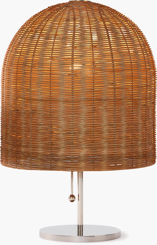 Bell Wicker Table Lamp - Rattan