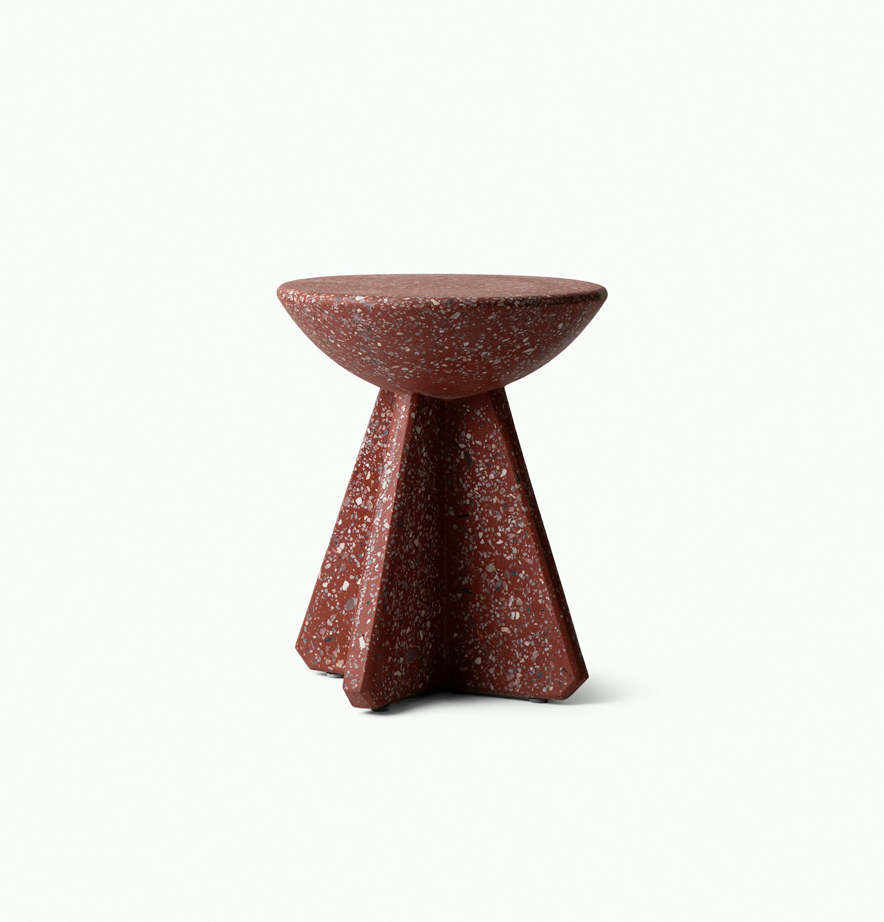 Tolo Side Table, Red Terrazzo