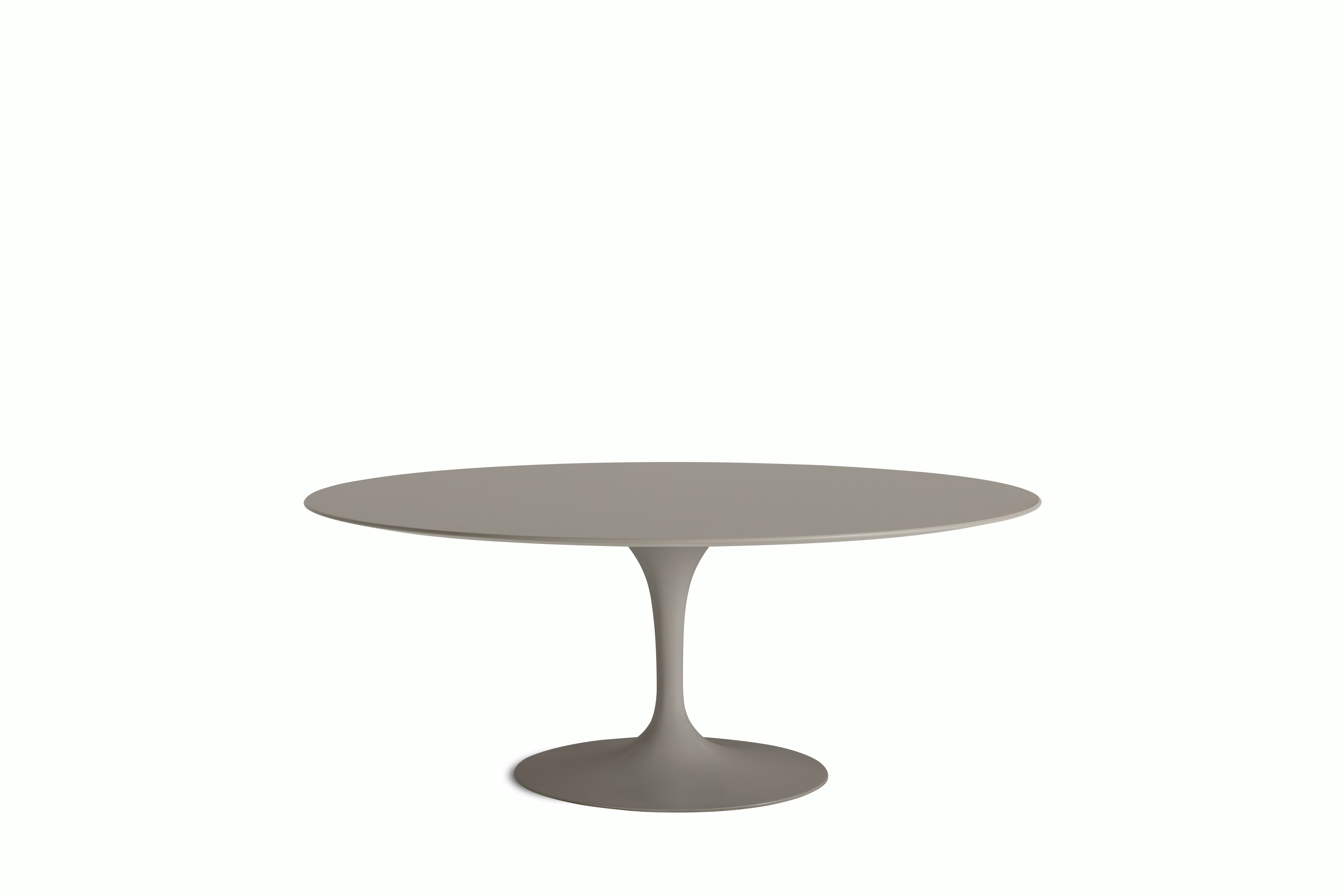 Saarinen Dining Table - Oval, 72 Inch, Laminate, Modern Clay, Grey Base