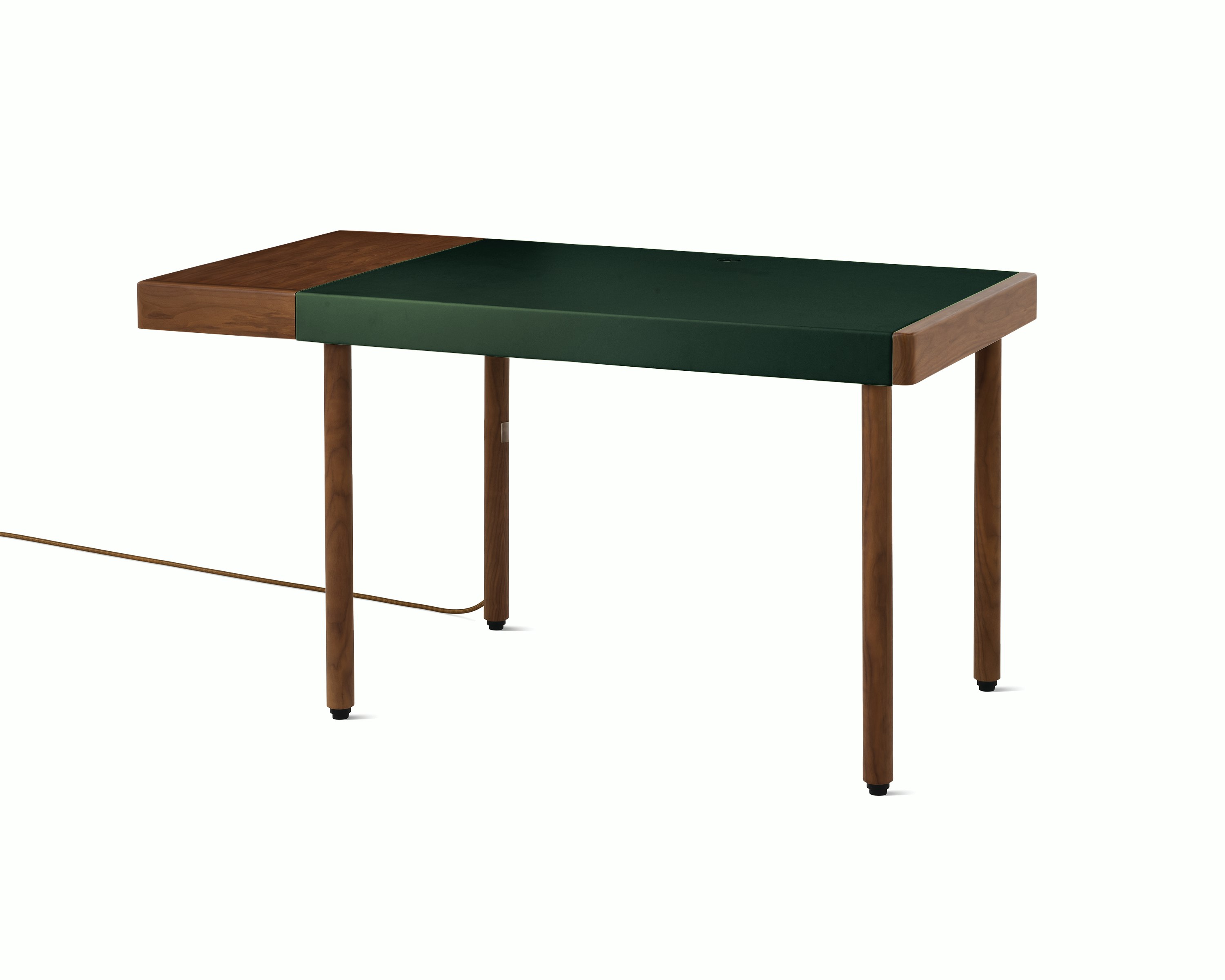 Leatherwrap Sit-to-Stand Desk, 1 Drawer Left