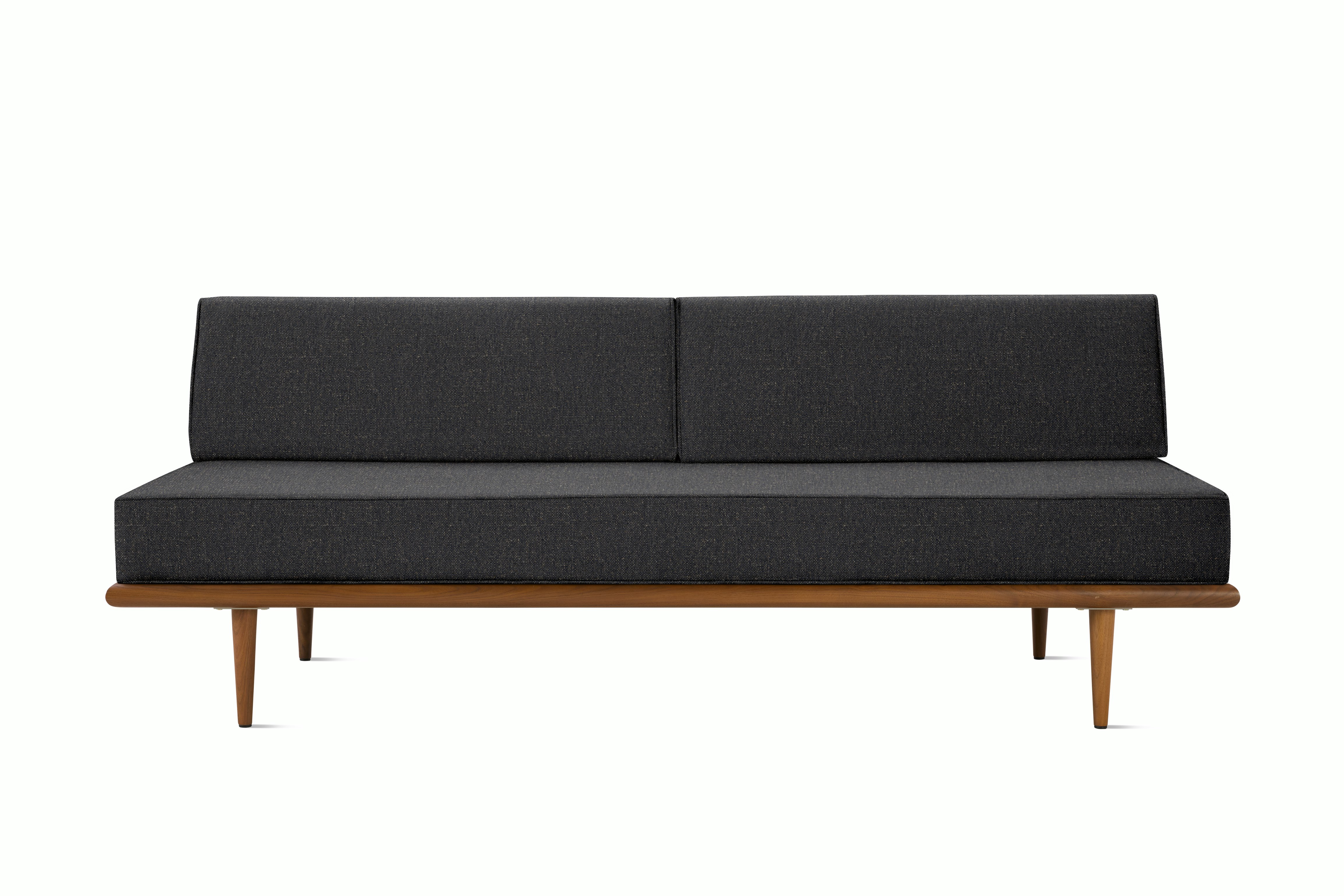 Nelson Daybed  - Back Bolster, Walnut, Album Linen, Millennium, Taper