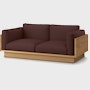 Pawson Drift Sofa - 80 Inch, Passage, Claret, White Oak