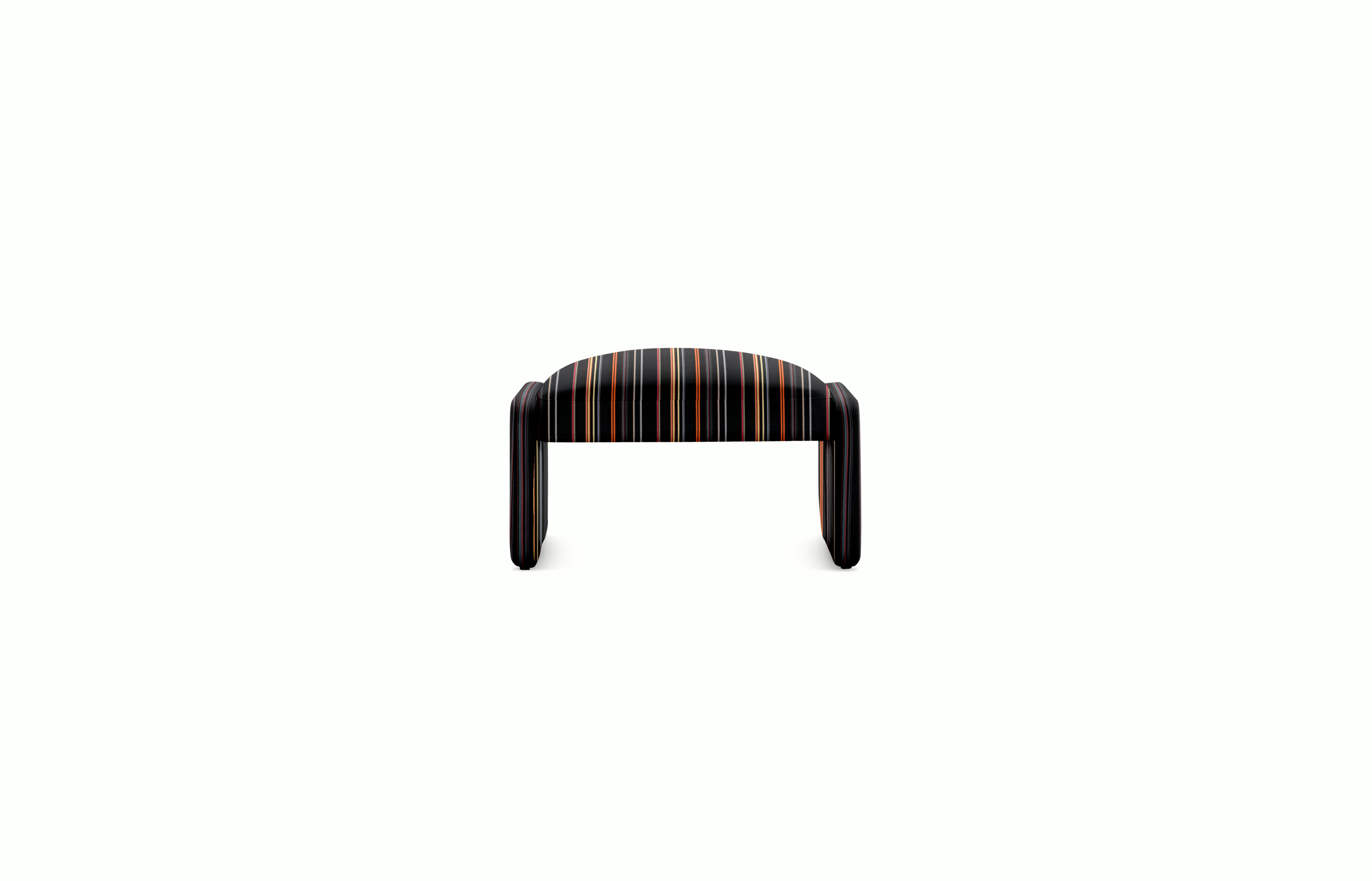 Pastille Ottoman - Fabric,   Maharam Stripes Intermittent