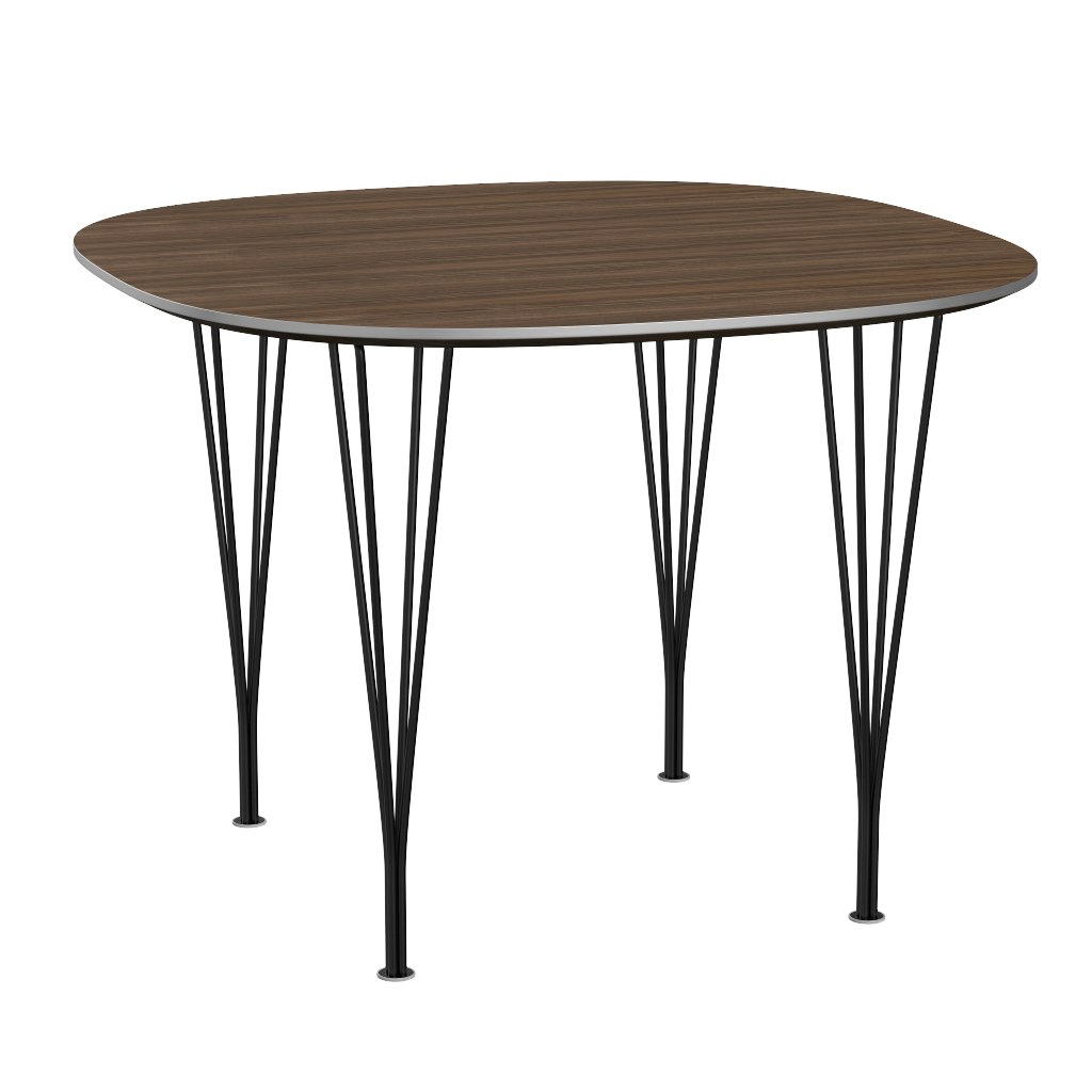 Supercircular Dining Table - Walnut, Black