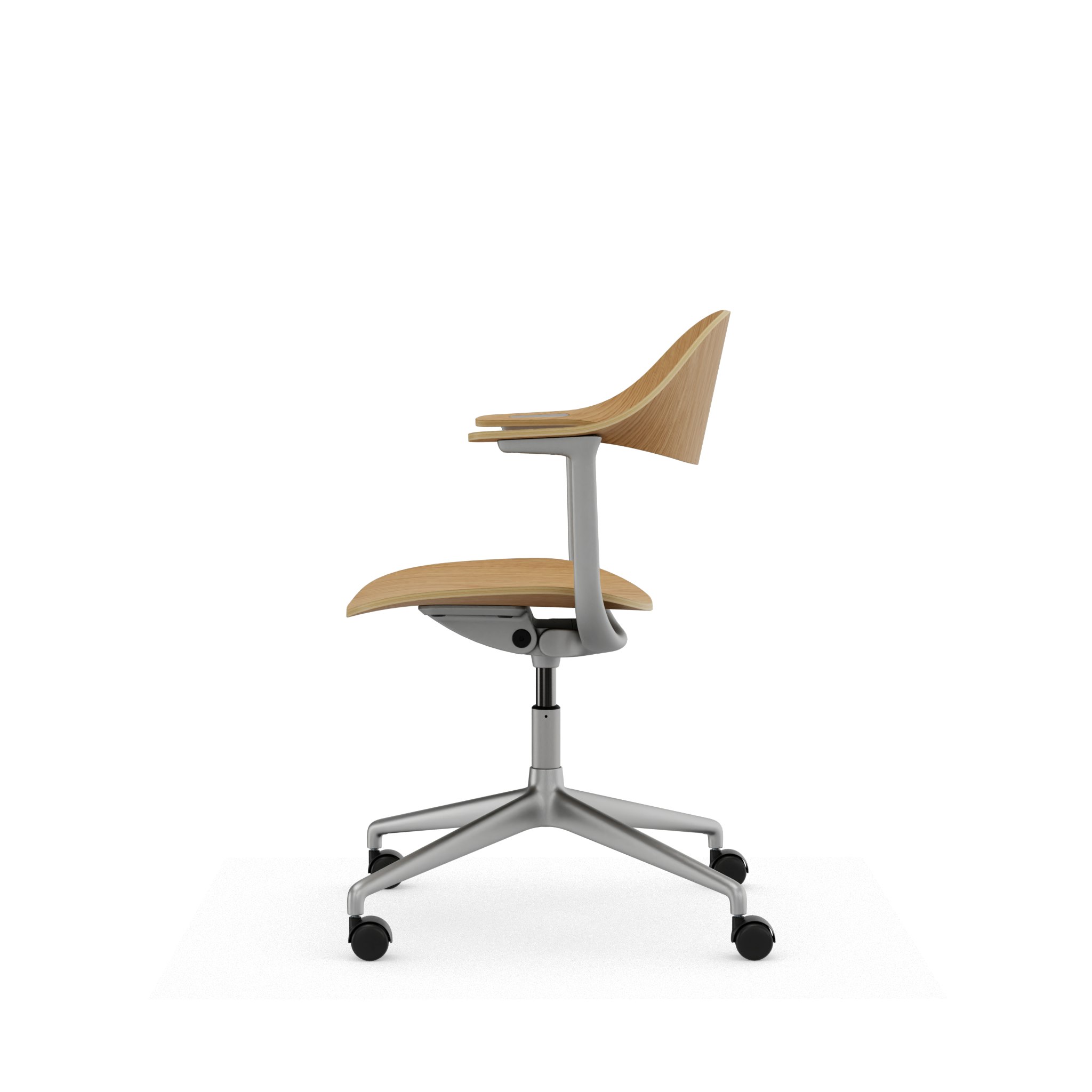 Mynt Task Chair - Oak ,  Blasted Aluminum