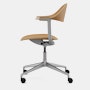 Mynt Task Chair - Oak ,  Blasted Aluminum