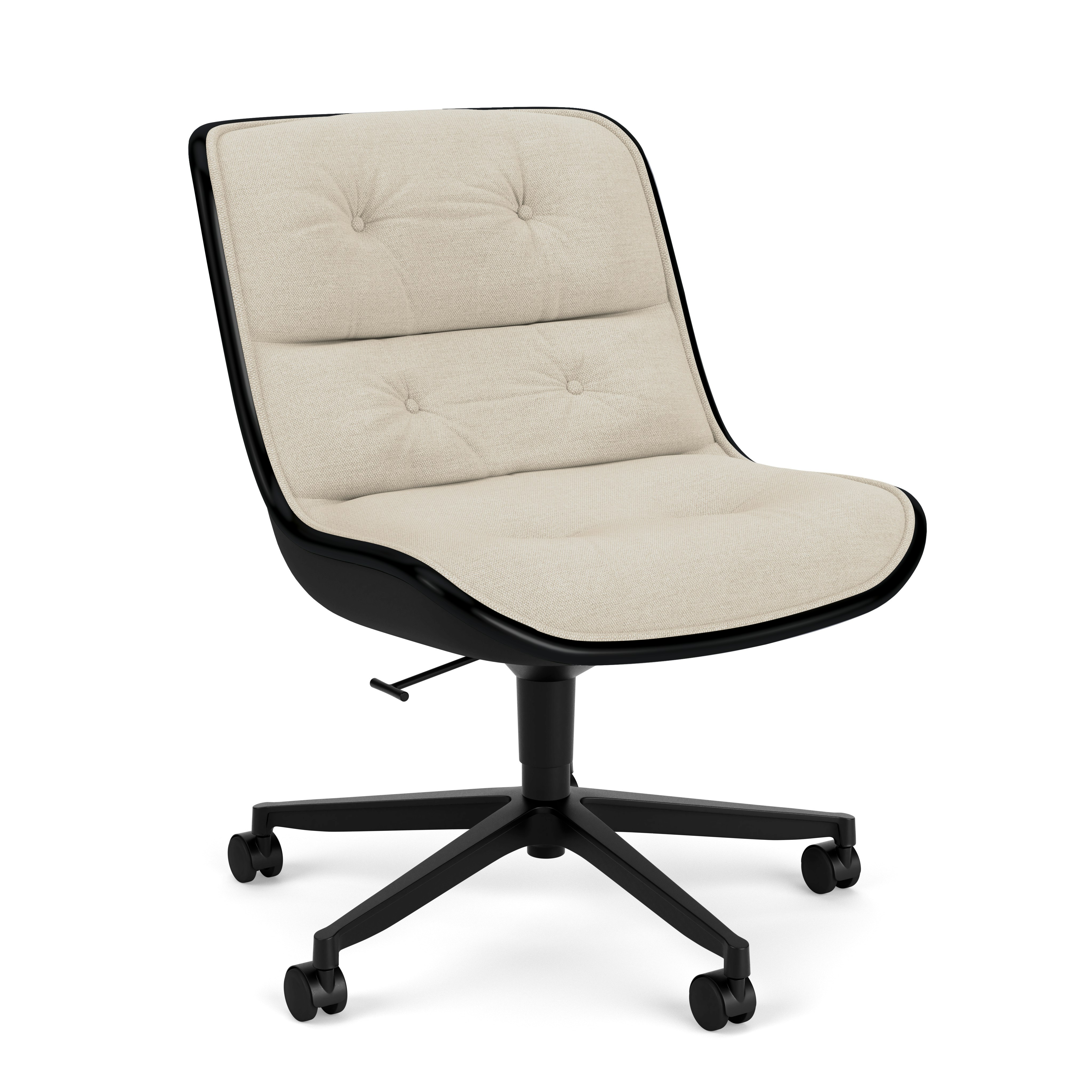 Pollock Executive Side Chair - 5 Star, Black, Hourglass, Sandbar