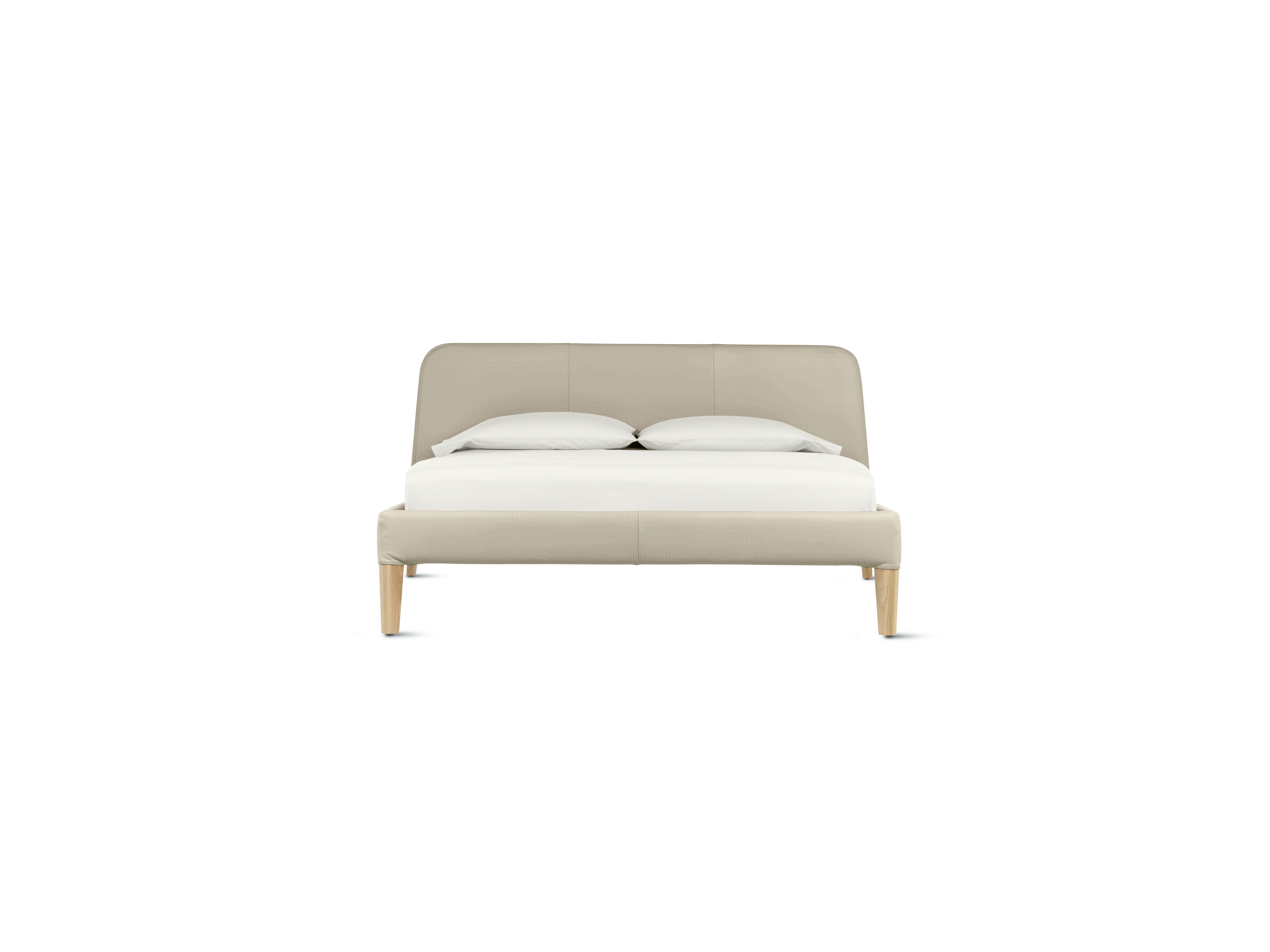 Parallel Bed - Standard, Queen, Crypton Robusta, Linen, Oak