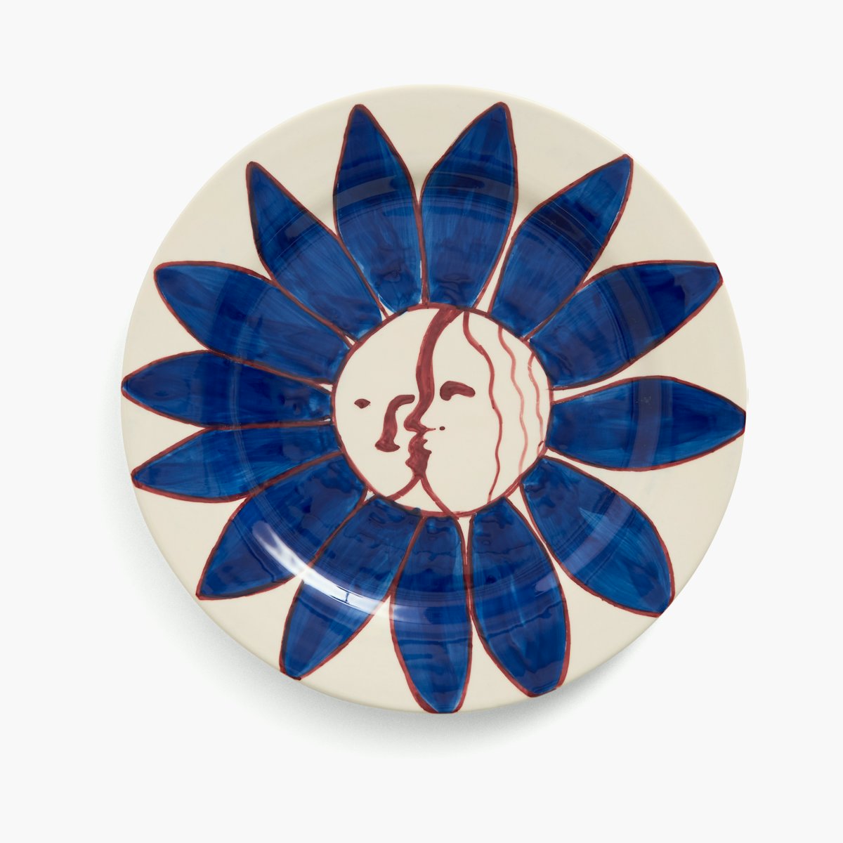 Deep Blue Flower Dinner Plate Deep Blue Flower Dinner Plate