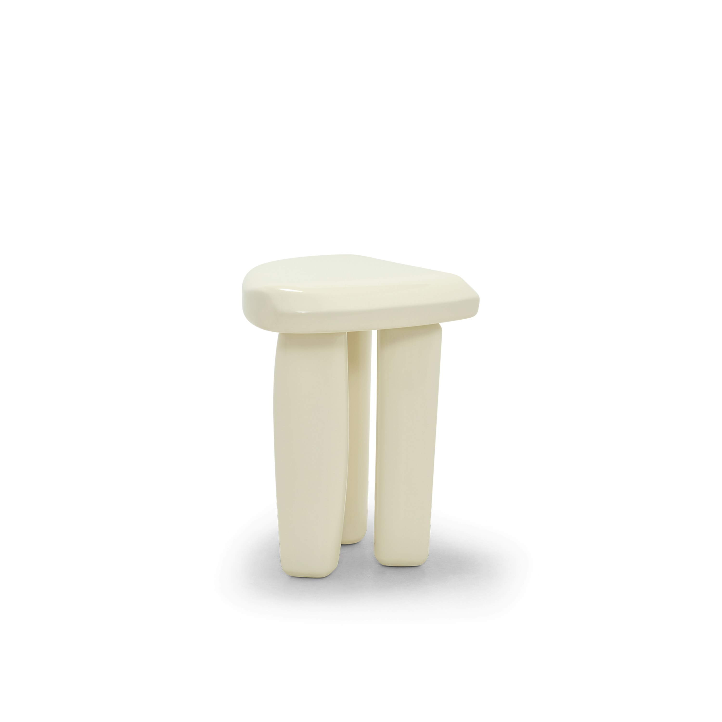 Isola Side Table - High Gloss Antique White