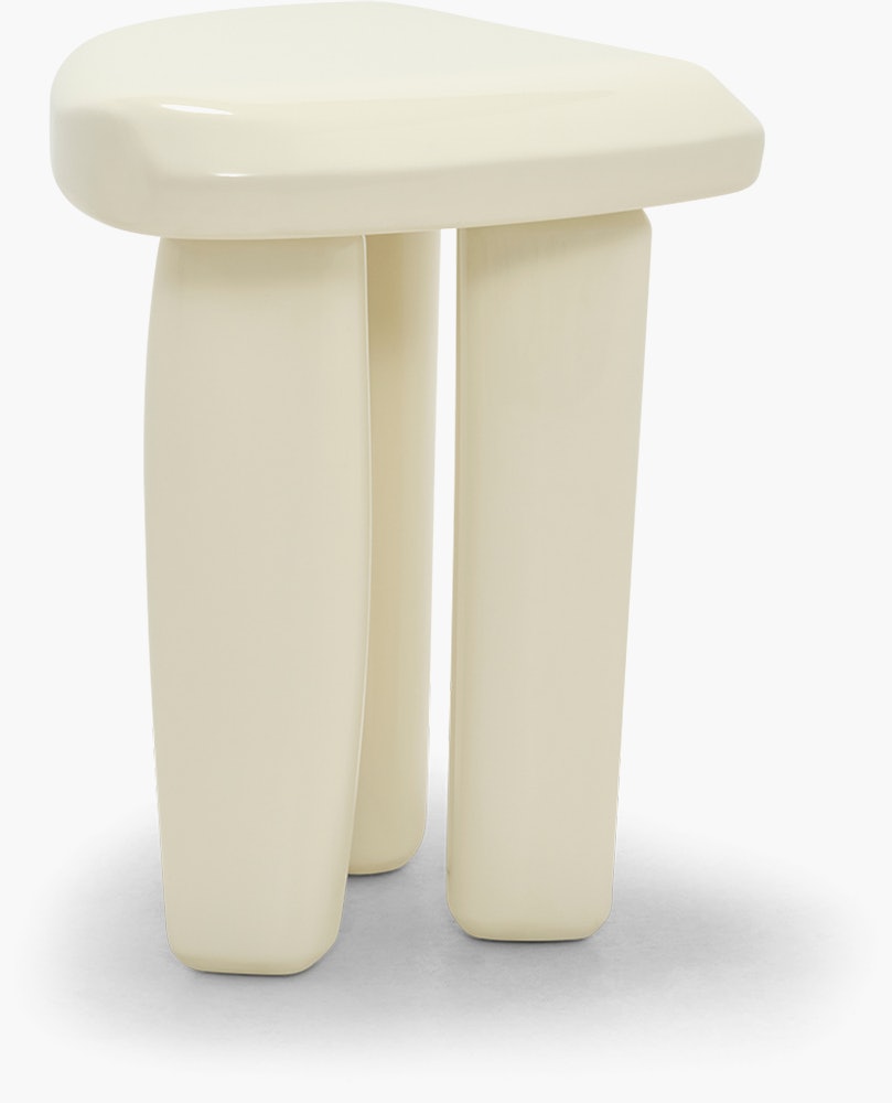 Isola Side Table - High Gloss Antique White