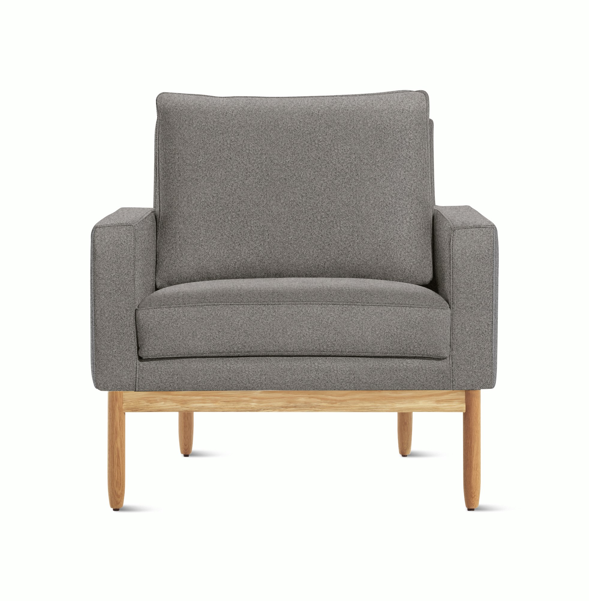 A Raleigh Armchair in Viewed from the front.