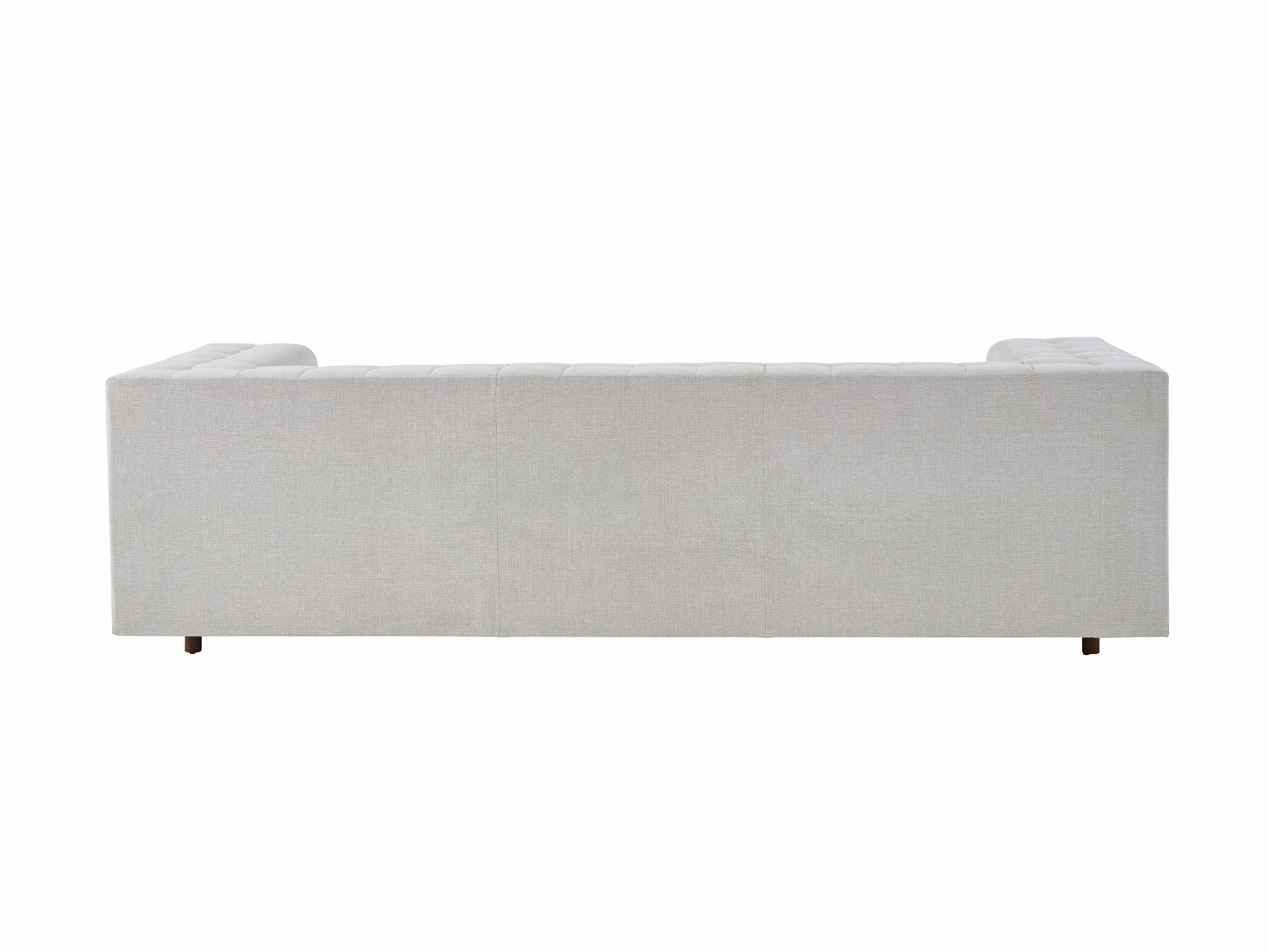 Rapport Sofa with walnut legs.