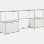 USM Haller Double Storage Desk - White