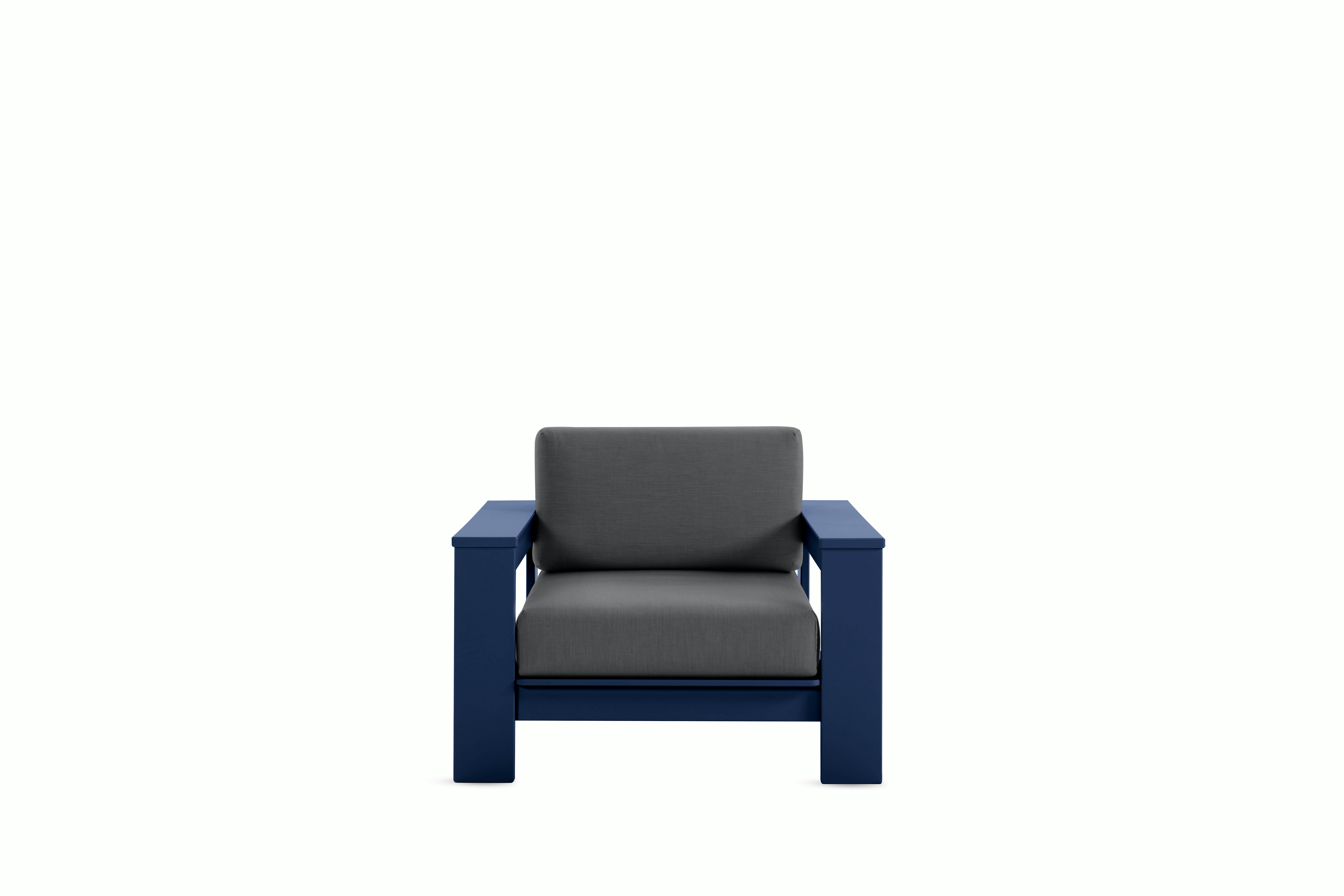 Pepin Lounge Chair - navy-blue,   charcoal