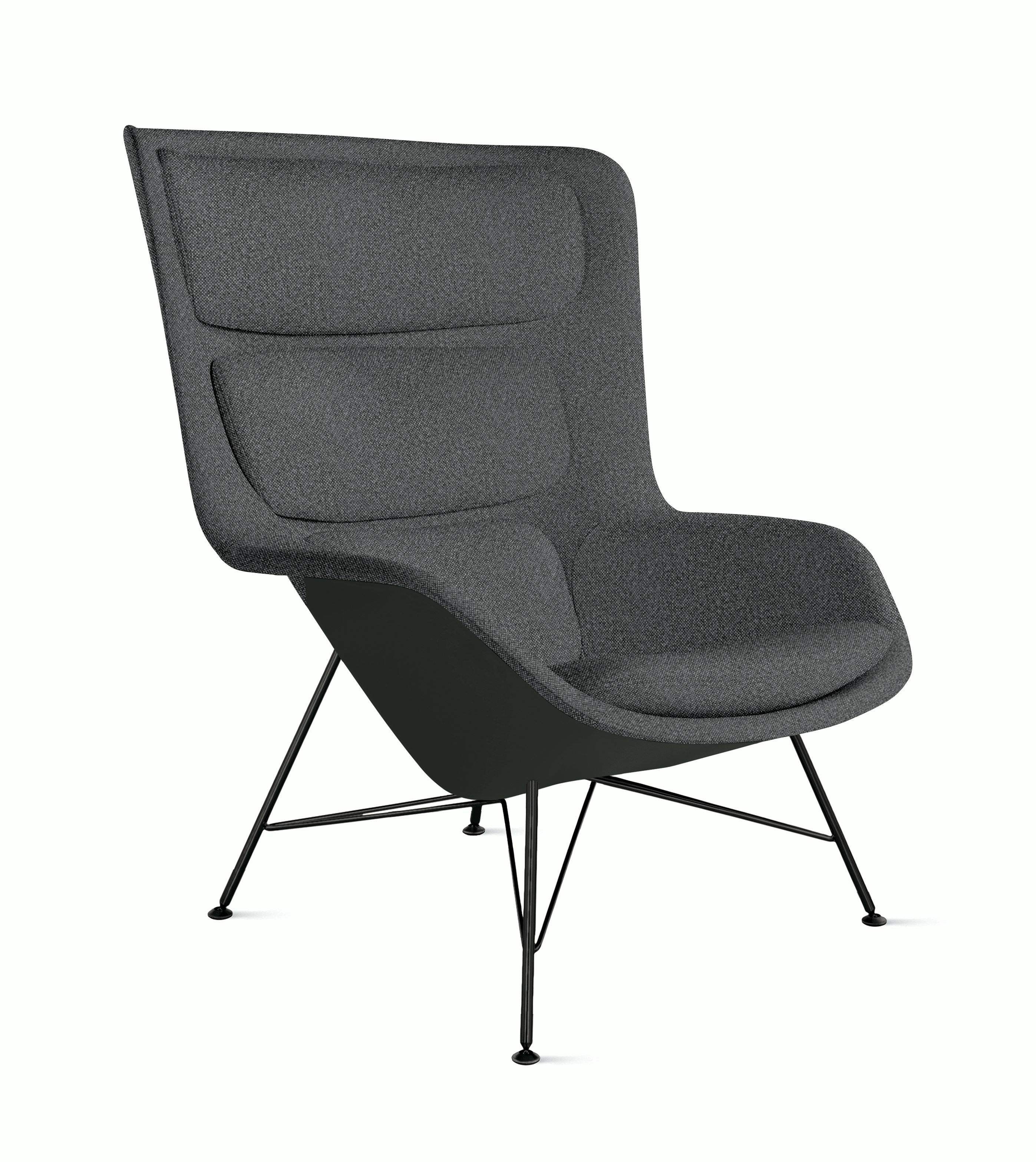 Striad Lounge Chair - High Back,  Beck,  Molecule,  Black,  Wire,  Black