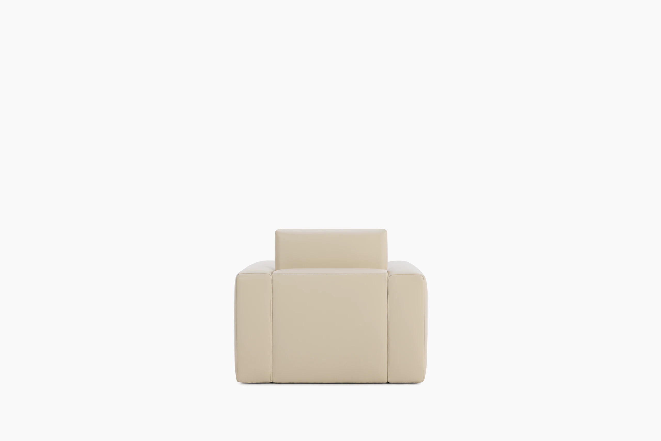 Irvin Armchair - Swivel, Raise Leather, Gesso