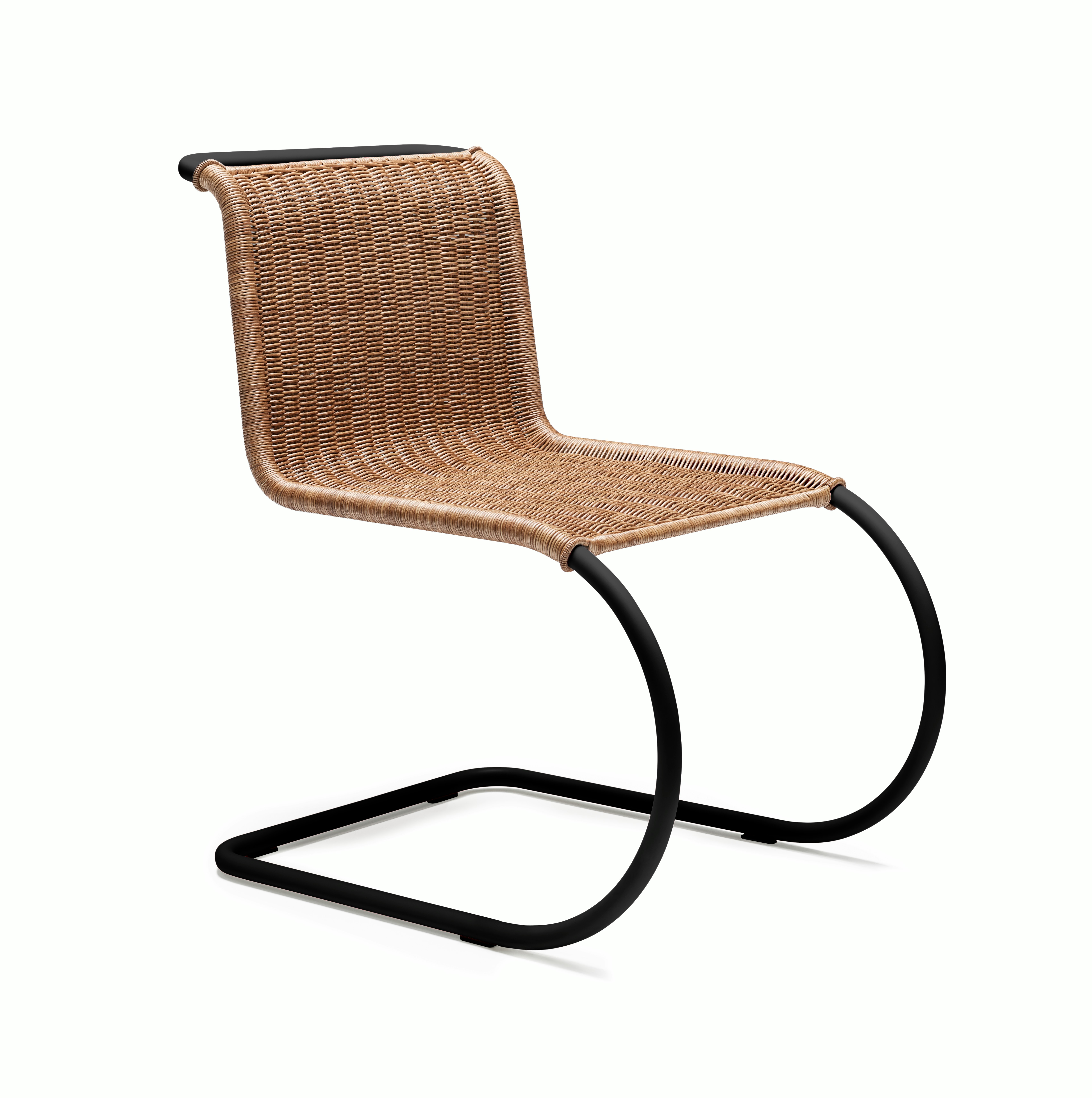 MR Side Chair - Side Chair, Rattan, Black