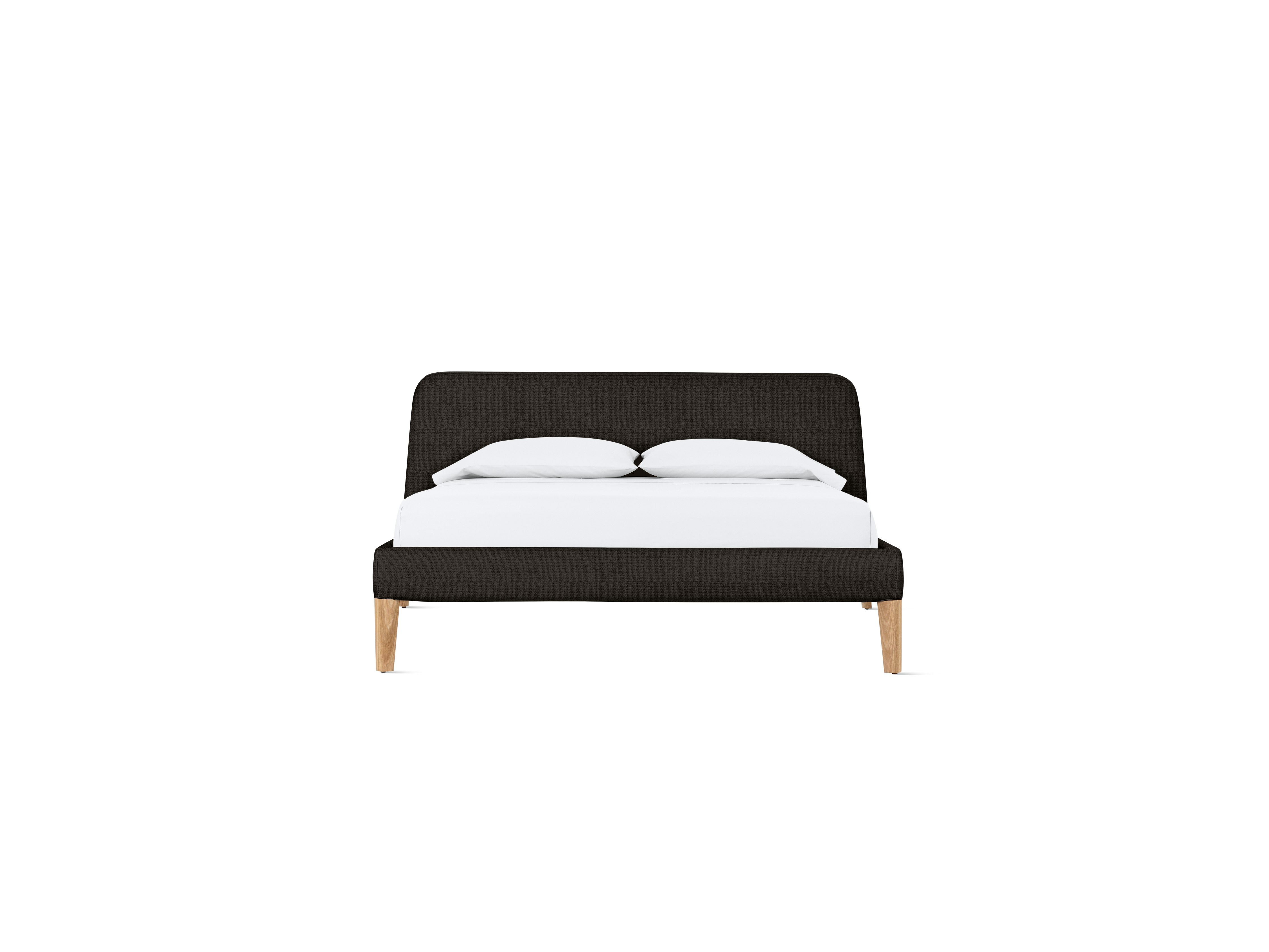 Parallel Bed - Standard, Queen, Pebble Weave, Chocolate, Oak