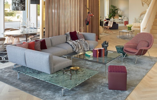 knoll los angeles home design shop avio sofa system womb chair florence knoll coffee table rockwell unscripted creative wall upholstered seat mercer side table