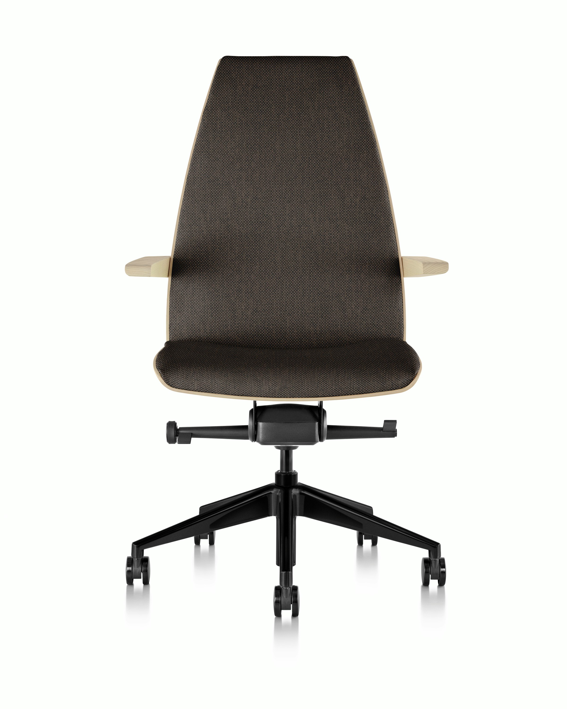 Clamshell Task Chair - Mode, Hollow, Ash, High Back, With Arms, Hard Caster