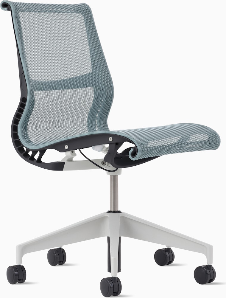 Setu Task Chair - No Arms,  Intercept,  Glacier,  Graphite,  Silver Alloy