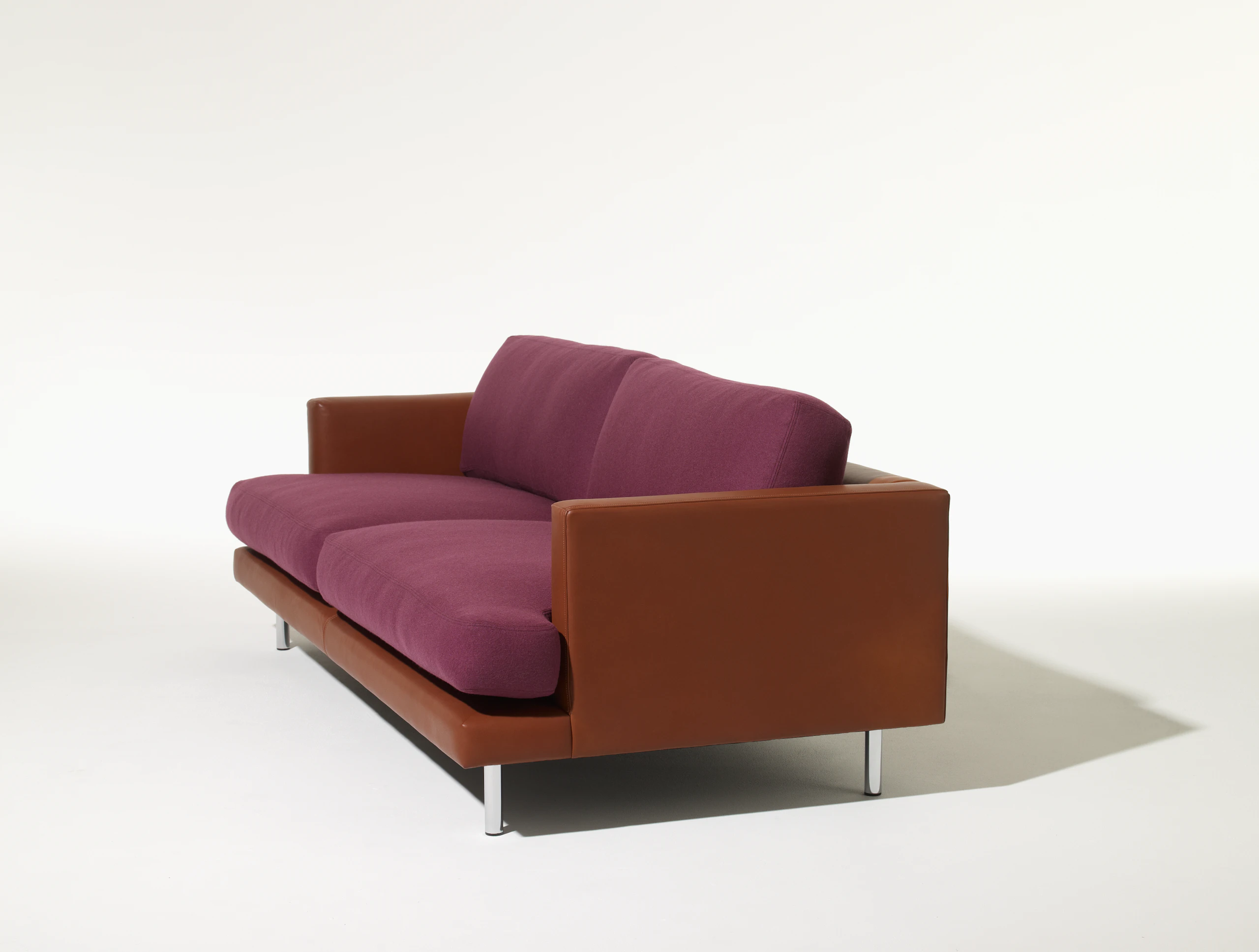 The Joseph paul D'Urso Contract Small Sofa is available with 6 polished chrome legs only.