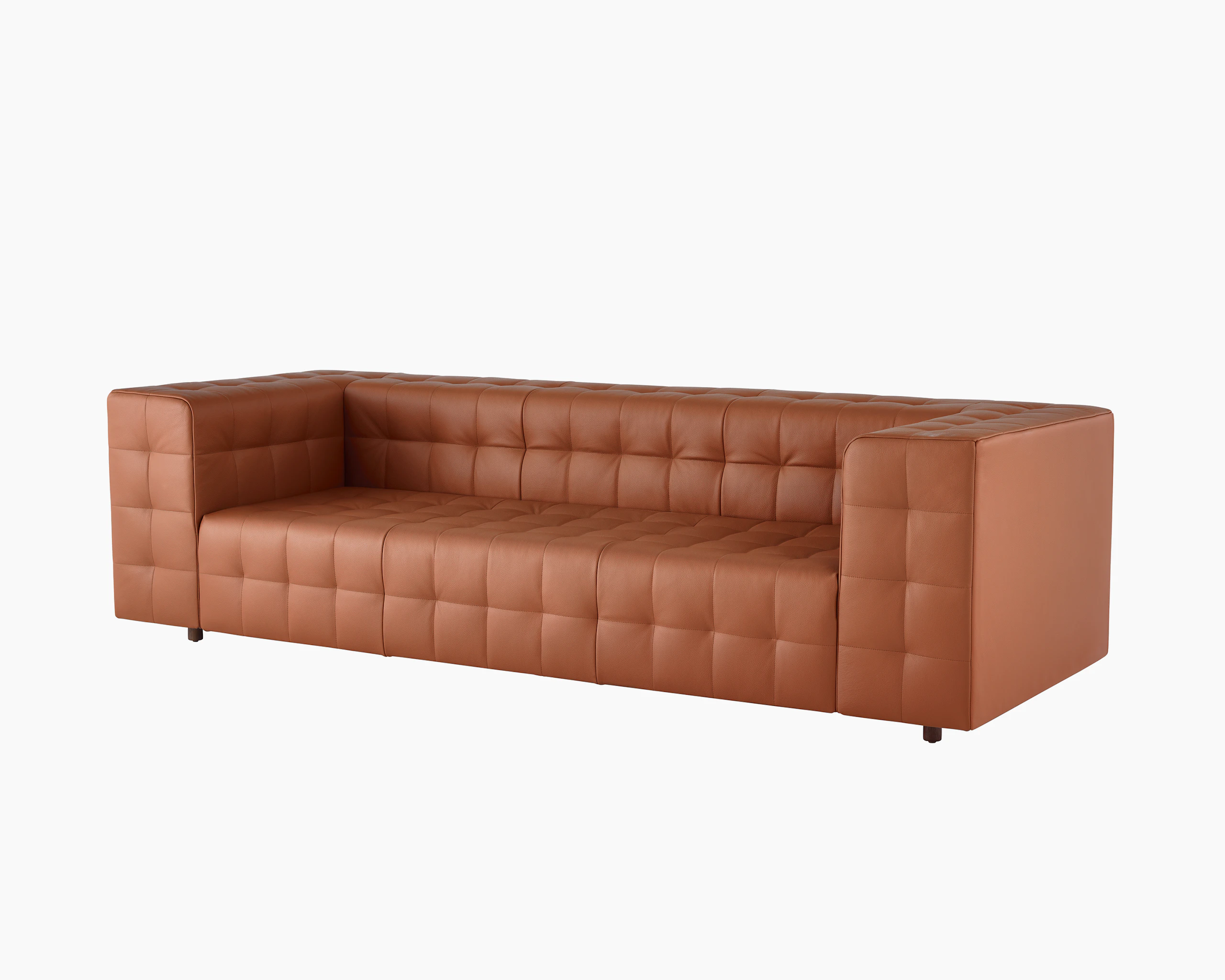 A Rapport three-seat sofa upholstered in leather.