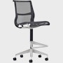 Setu Stool - No Arms,  Intercept,  Graphite,  Graphite,  Silver Alloy