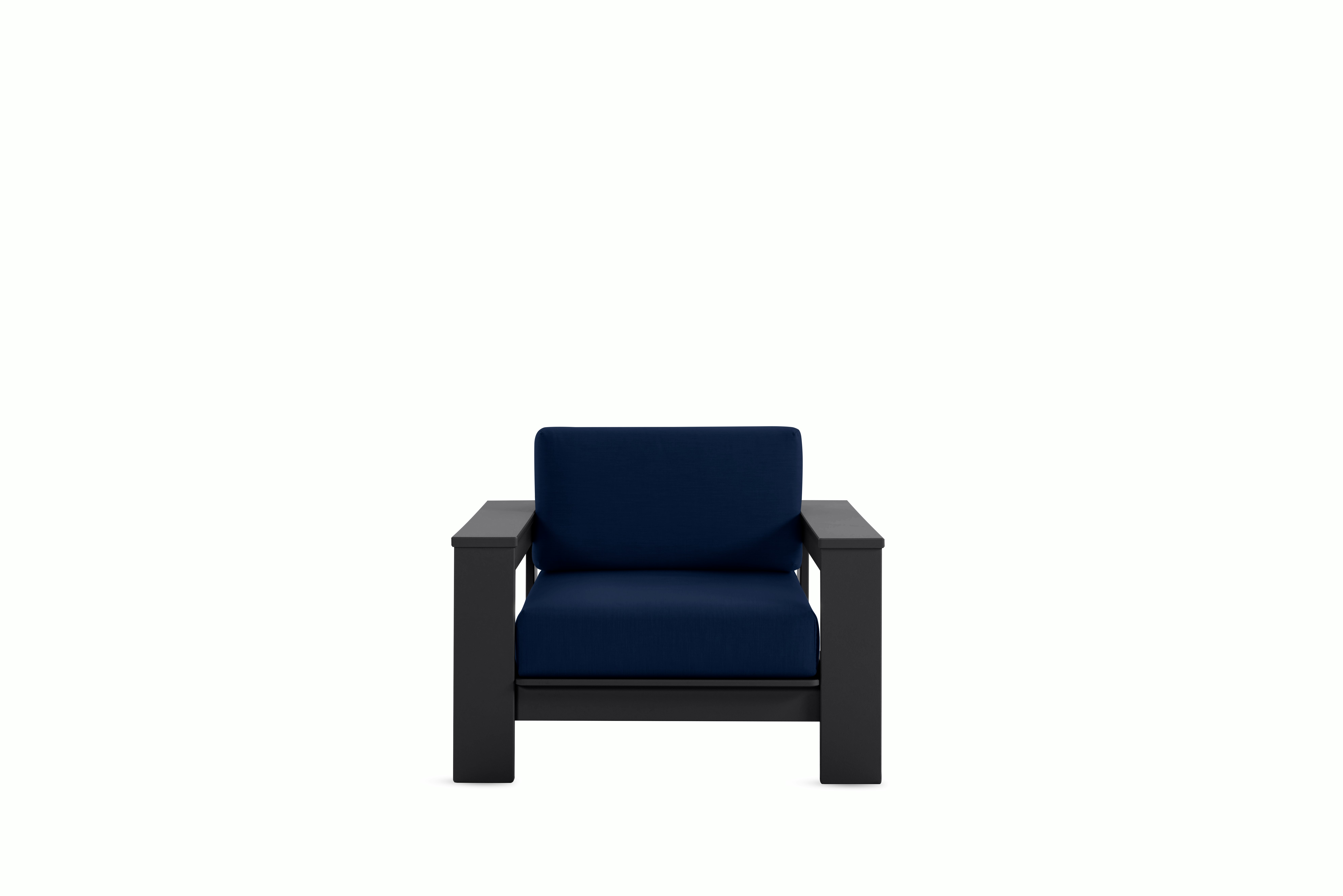 Pepin Lounge Chair - black,  navy-blue