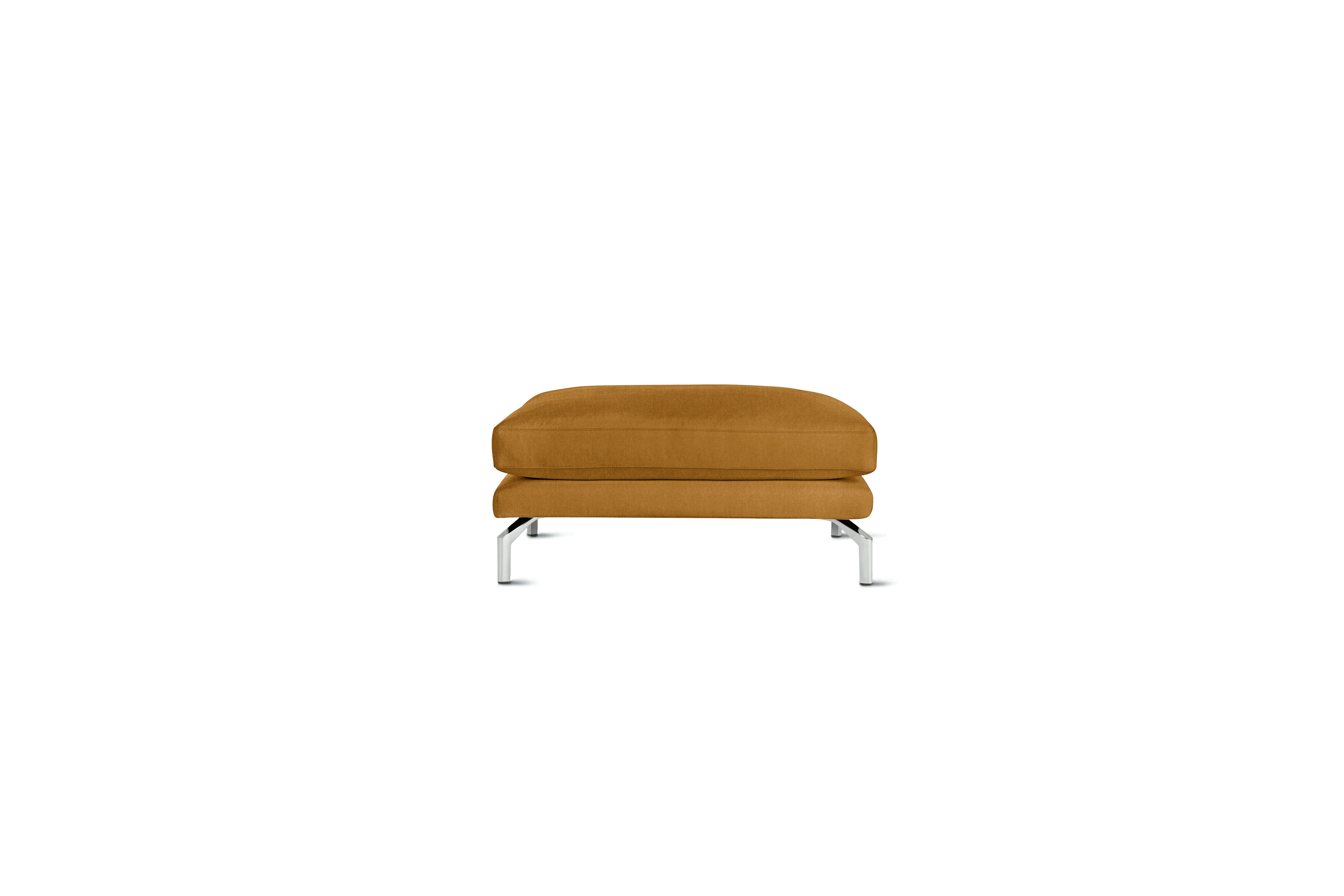 A Como Ottoman in Mode: Nutmeg viewed from the front.