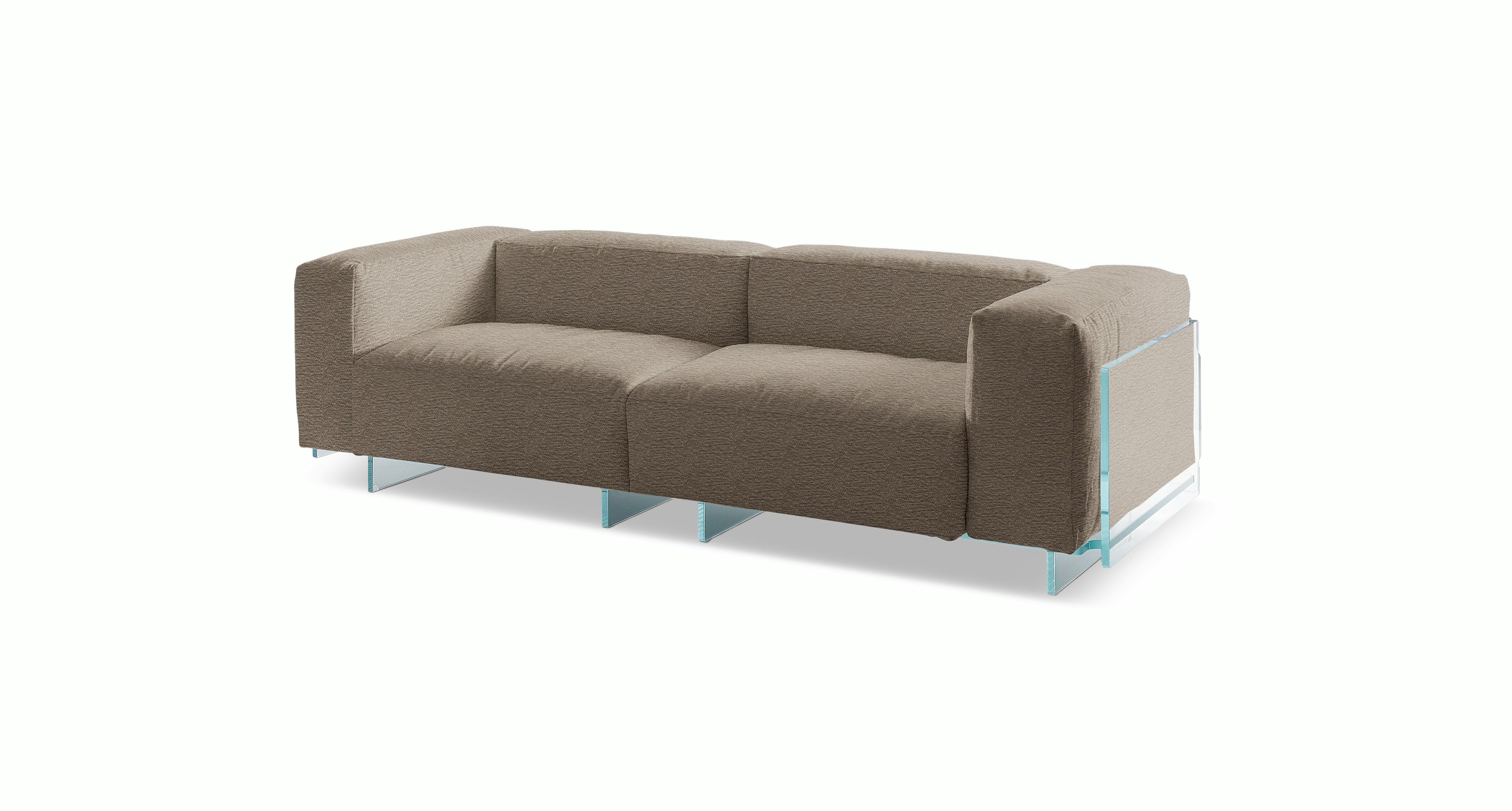 Crystal Lounge Sofa - Two Seater, Mantegna, Stone