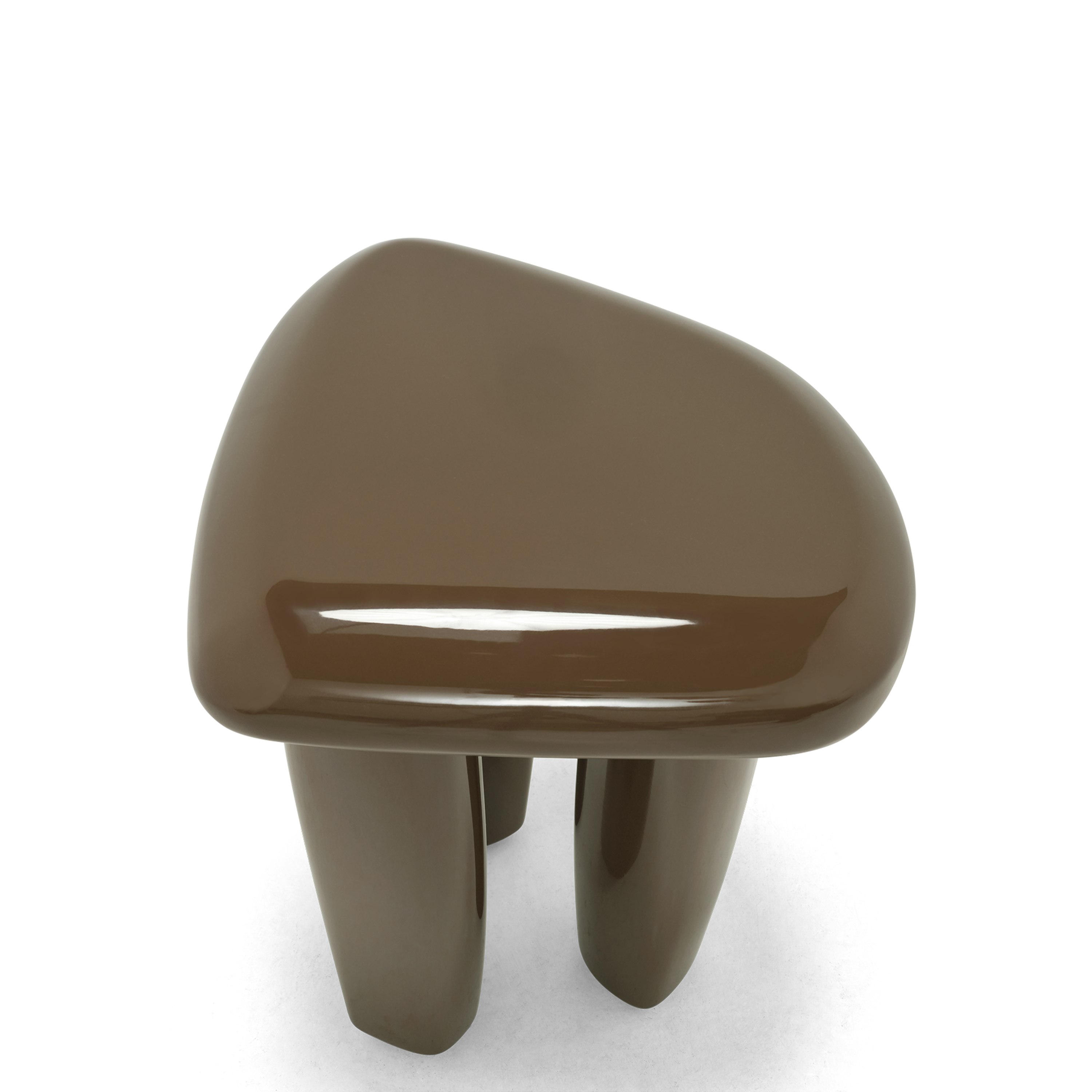 Isola Side Table - High Gloss Chocolate